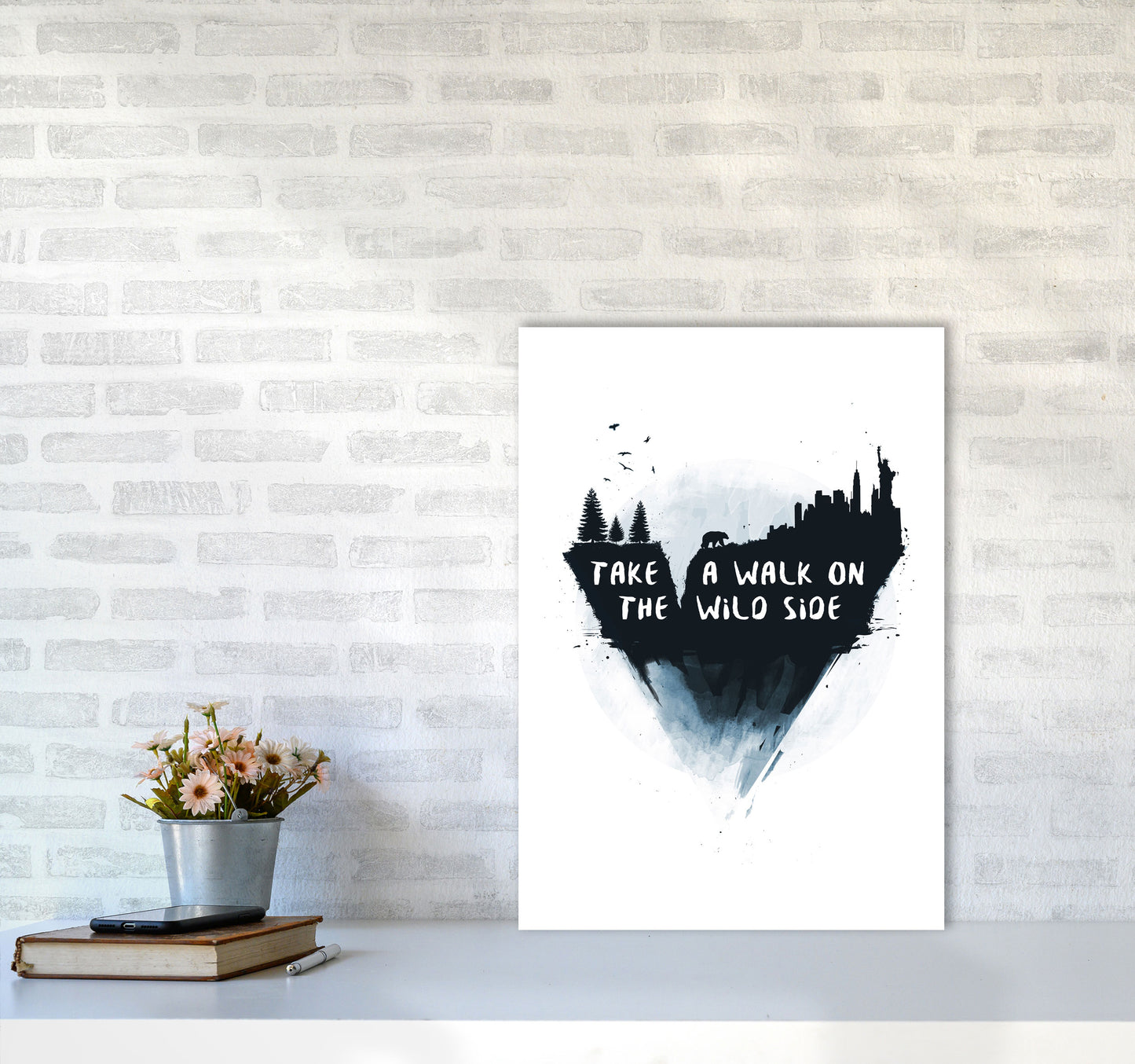 Walk On The Wild Side Art Print by Balaz Solti A2 Black Frame