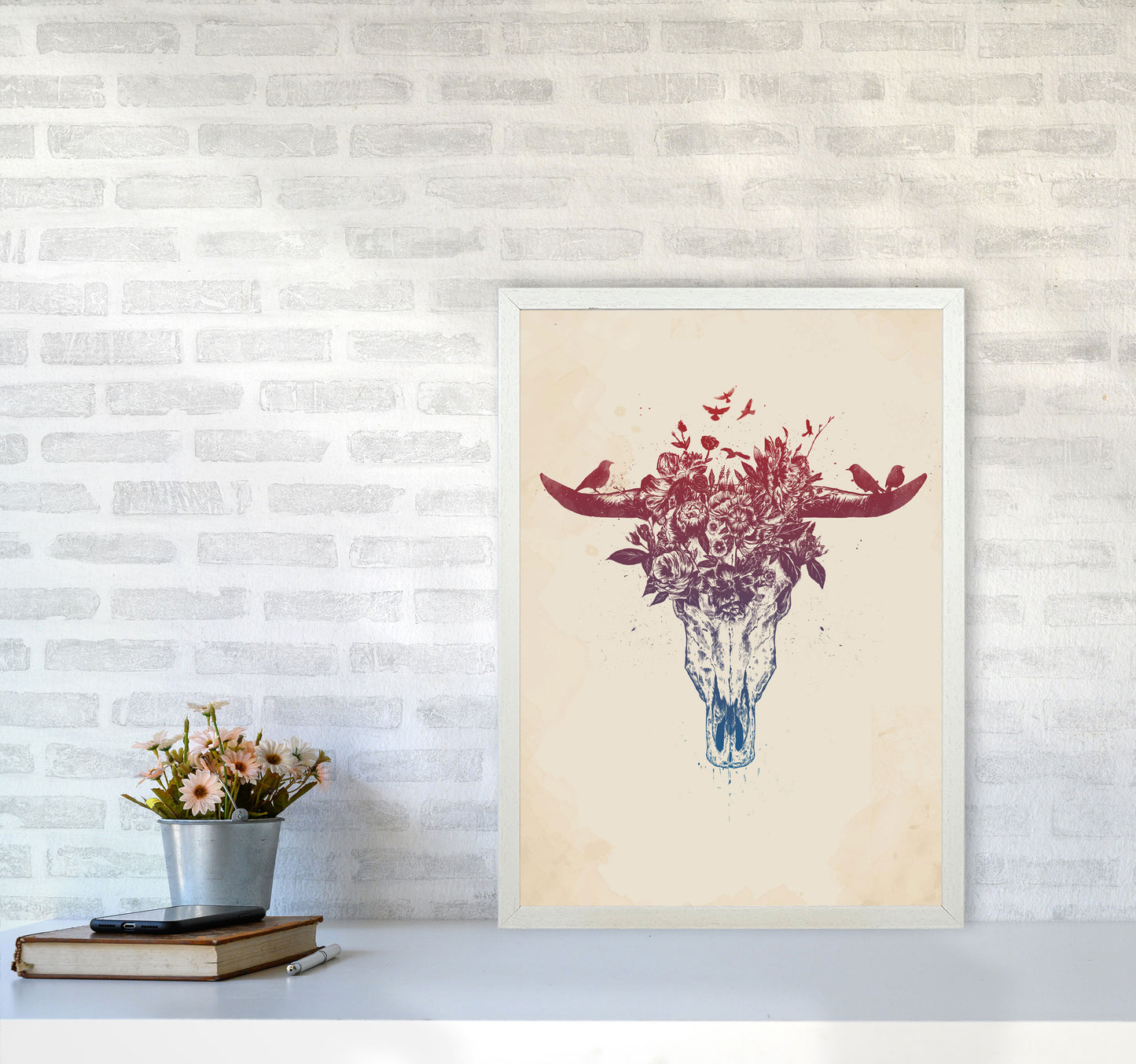 Dead Summer Animal Art Print by Balaz Solti A2 Oak Frame