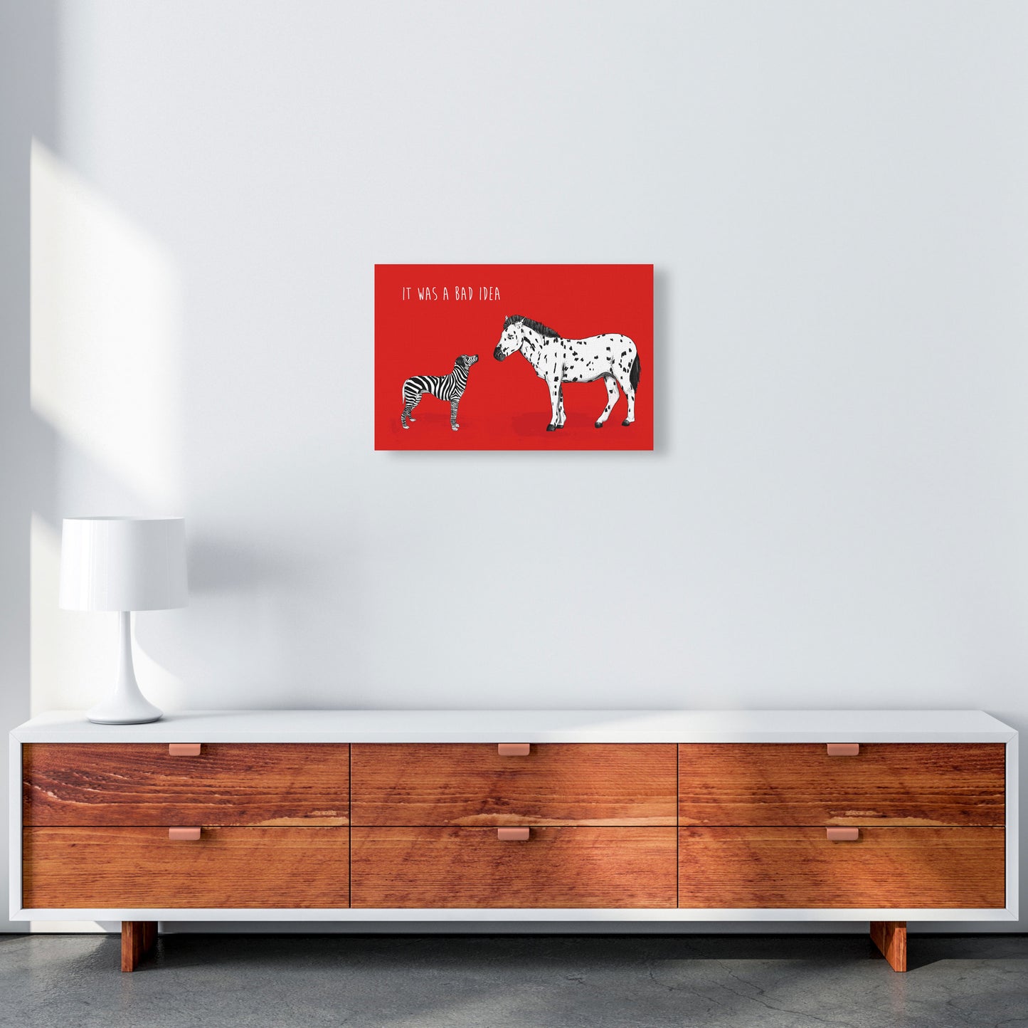 It Was A Bad Idea Humorous Animals Animal Art Print by Balaz Solti A3 Canvas