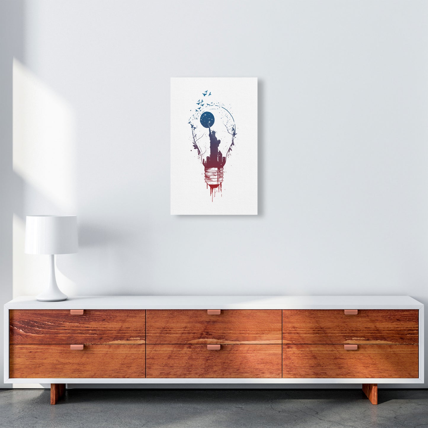 Big City Lights Art Print by Balaz Solti A3 Canvas