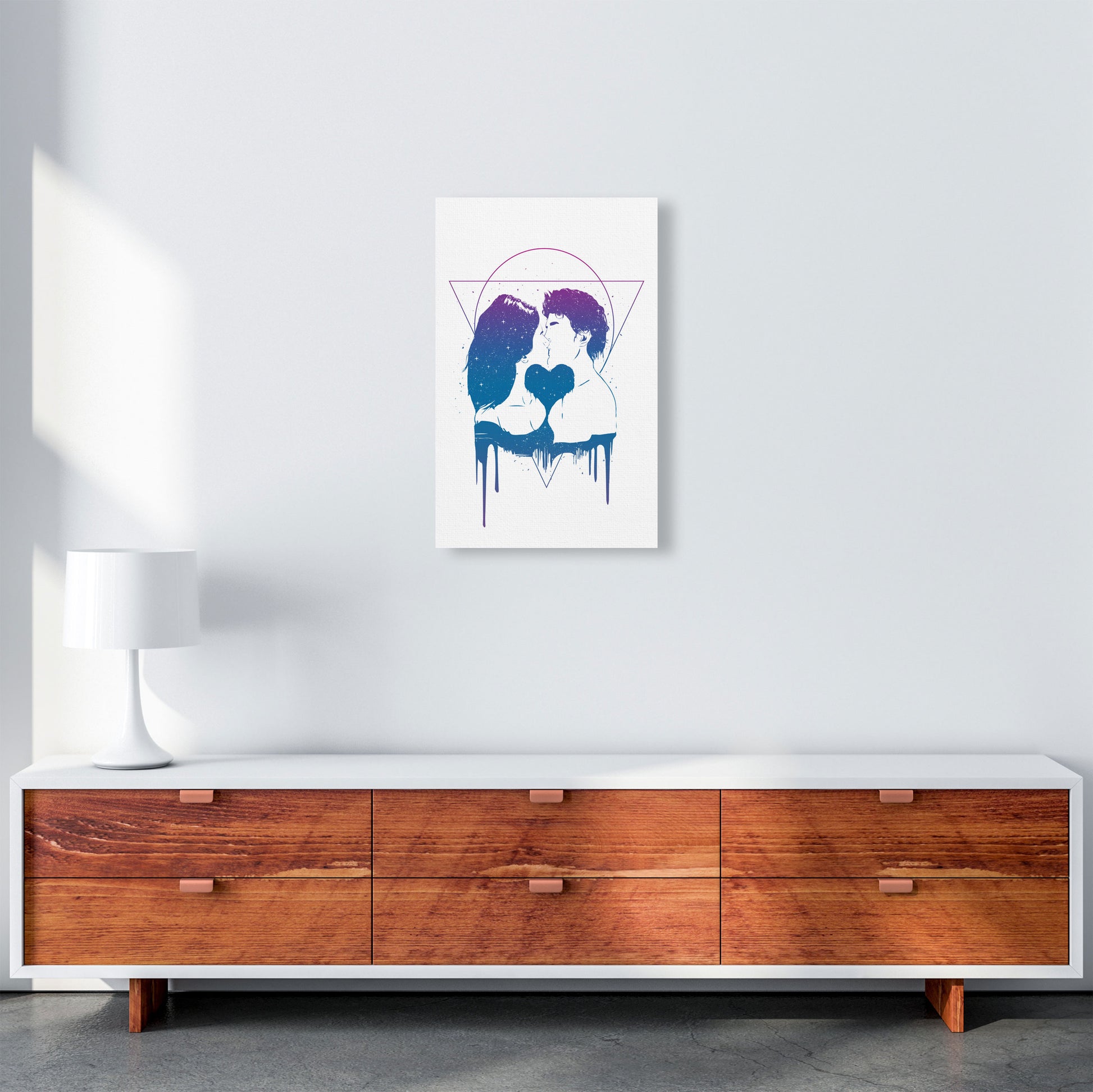 Cosmic Love Art Print by Balaz Solti A3 Canvas