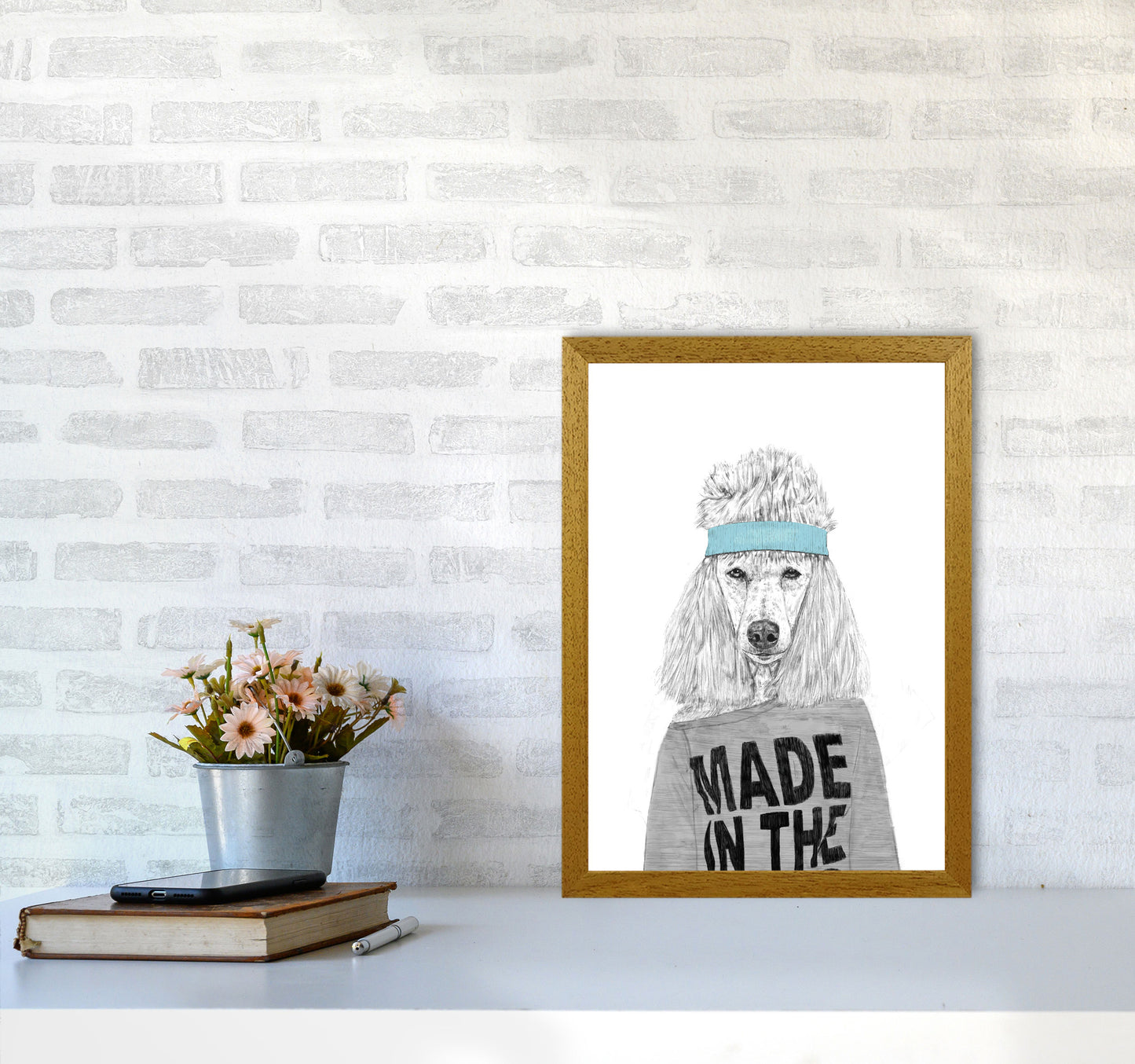 80's Bitch Dog Animal Modern Art Print by Balaz Solti A3 Print Only