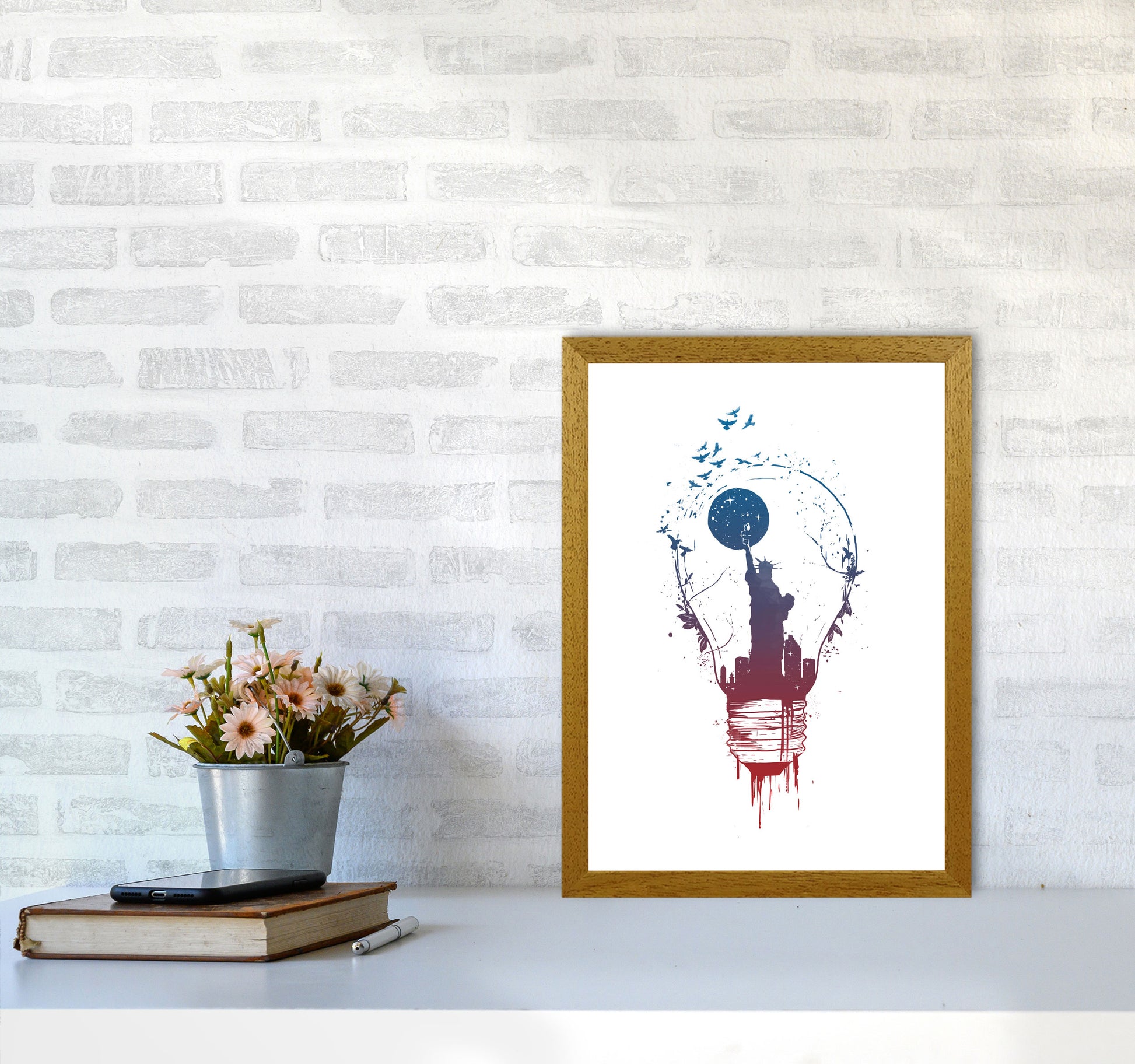 Big City Lights Art Print by Balaz Solti A3 Print Only