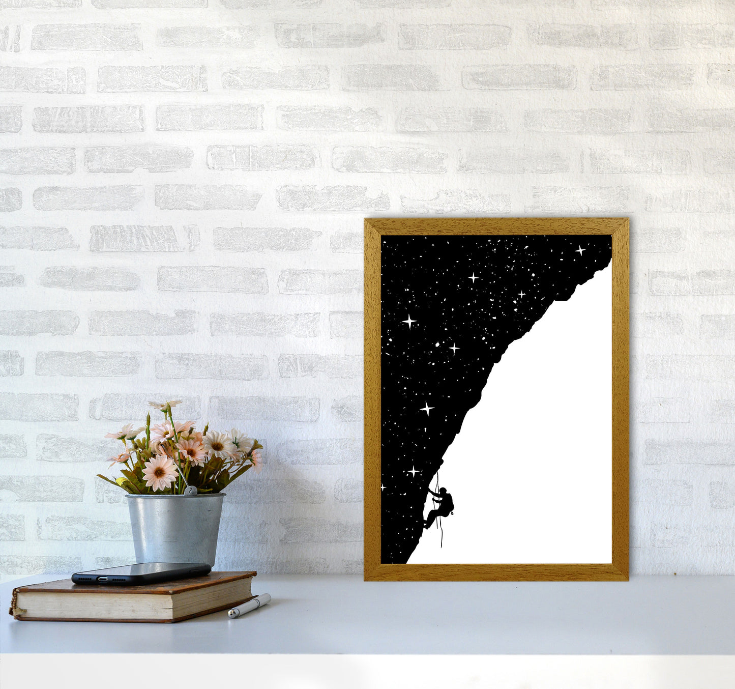 Night Climber B&W Art Print by Balaz Solti A3 Print Only