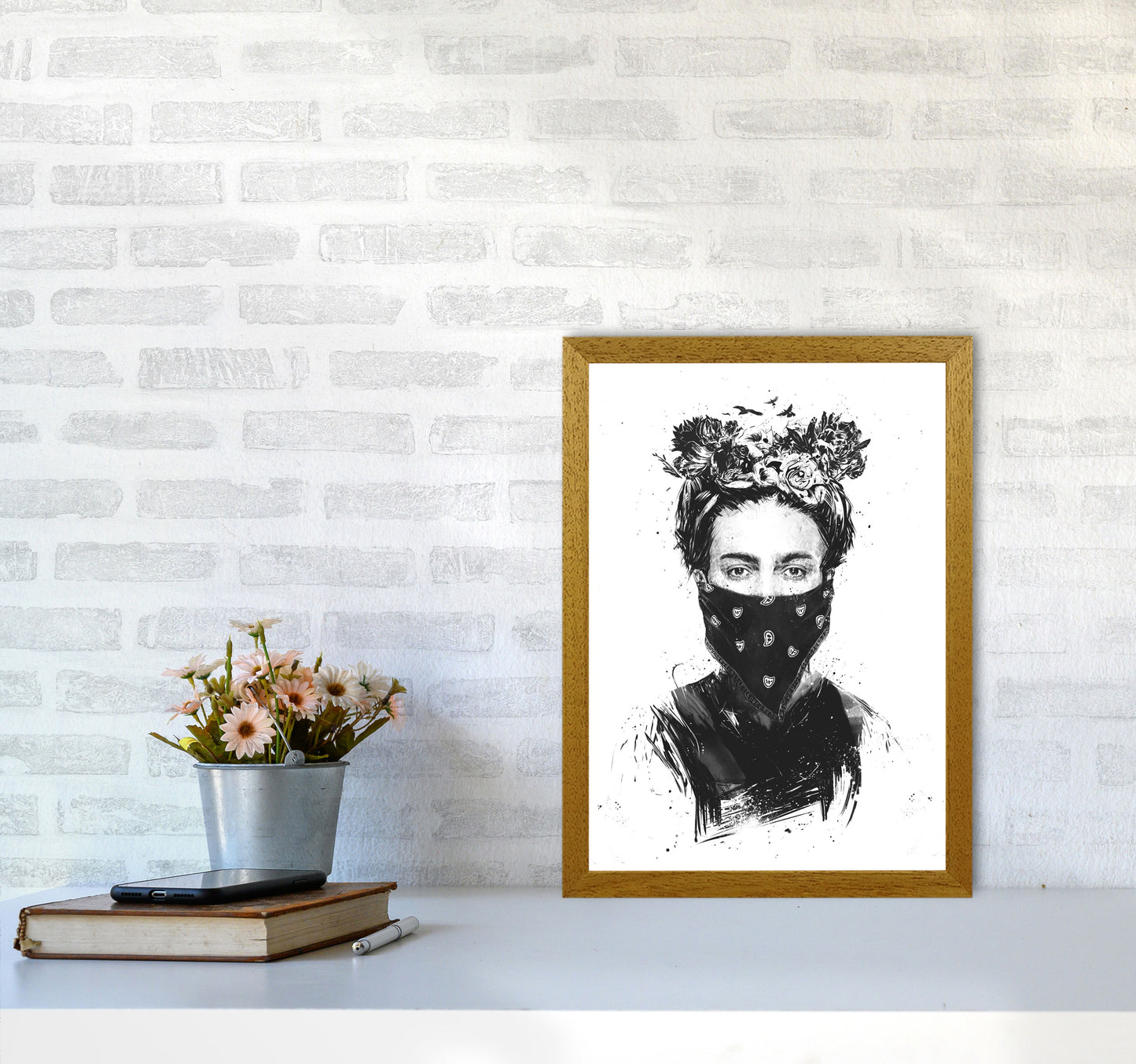 Rebel Girl Art Print by Balaz Solti A3 Print Only