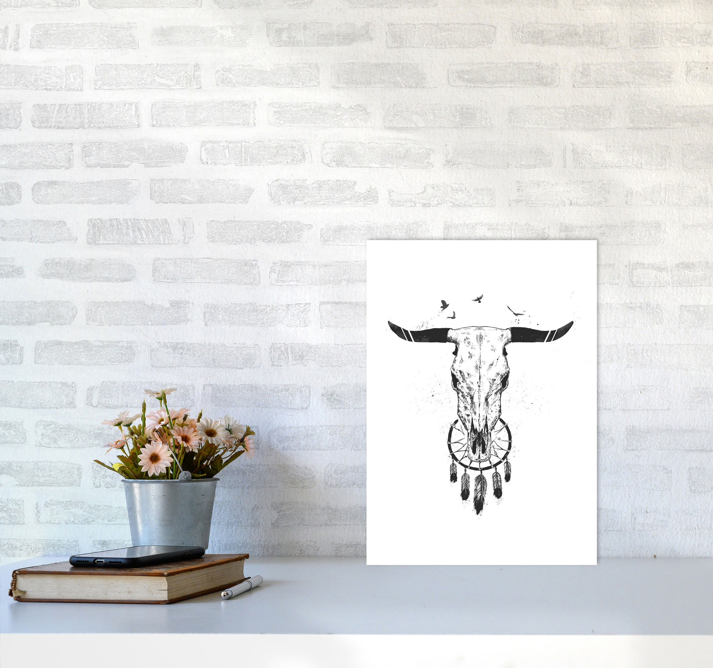 Beautiful Dream B&W Animal Art Print by Balaz Solti A3 Black Frame