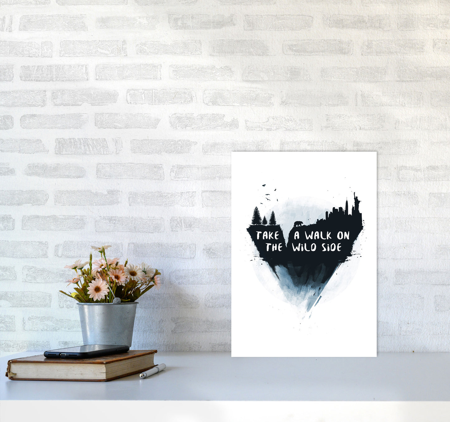 Walk On The Wild Side Art Print by Balaz Solti A3 Black Frame