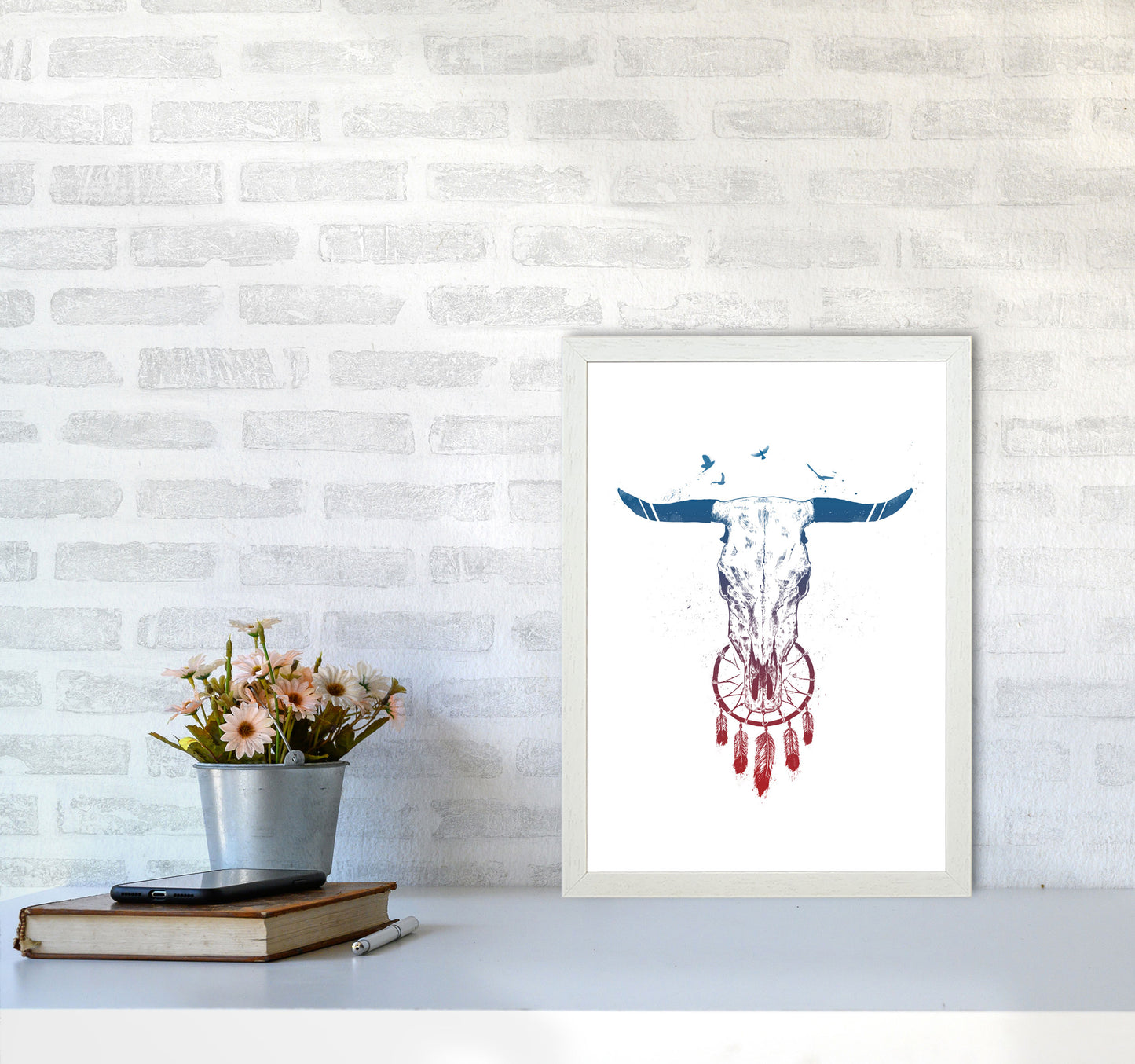 Beautiful Dream Animal Art Print by Balaz Solti A3 Oak Frame