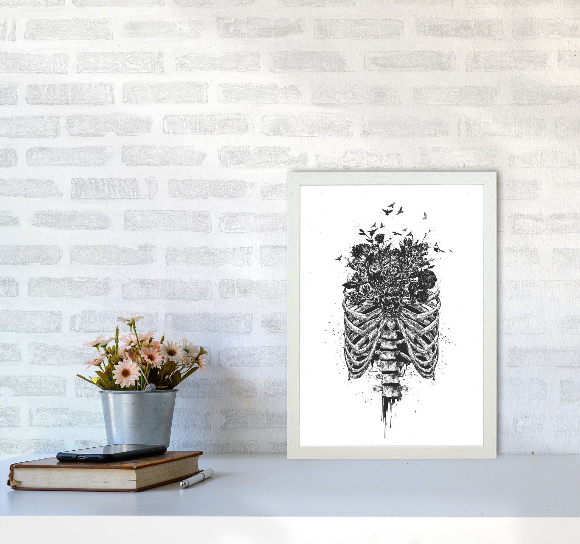 New Life Gothic Art Print by Balaz Solti A3 Oak Frame