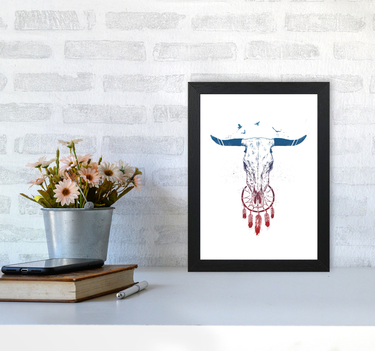 Beautiful Dream Animal Art Print by Balaz Solti A4 White Frame