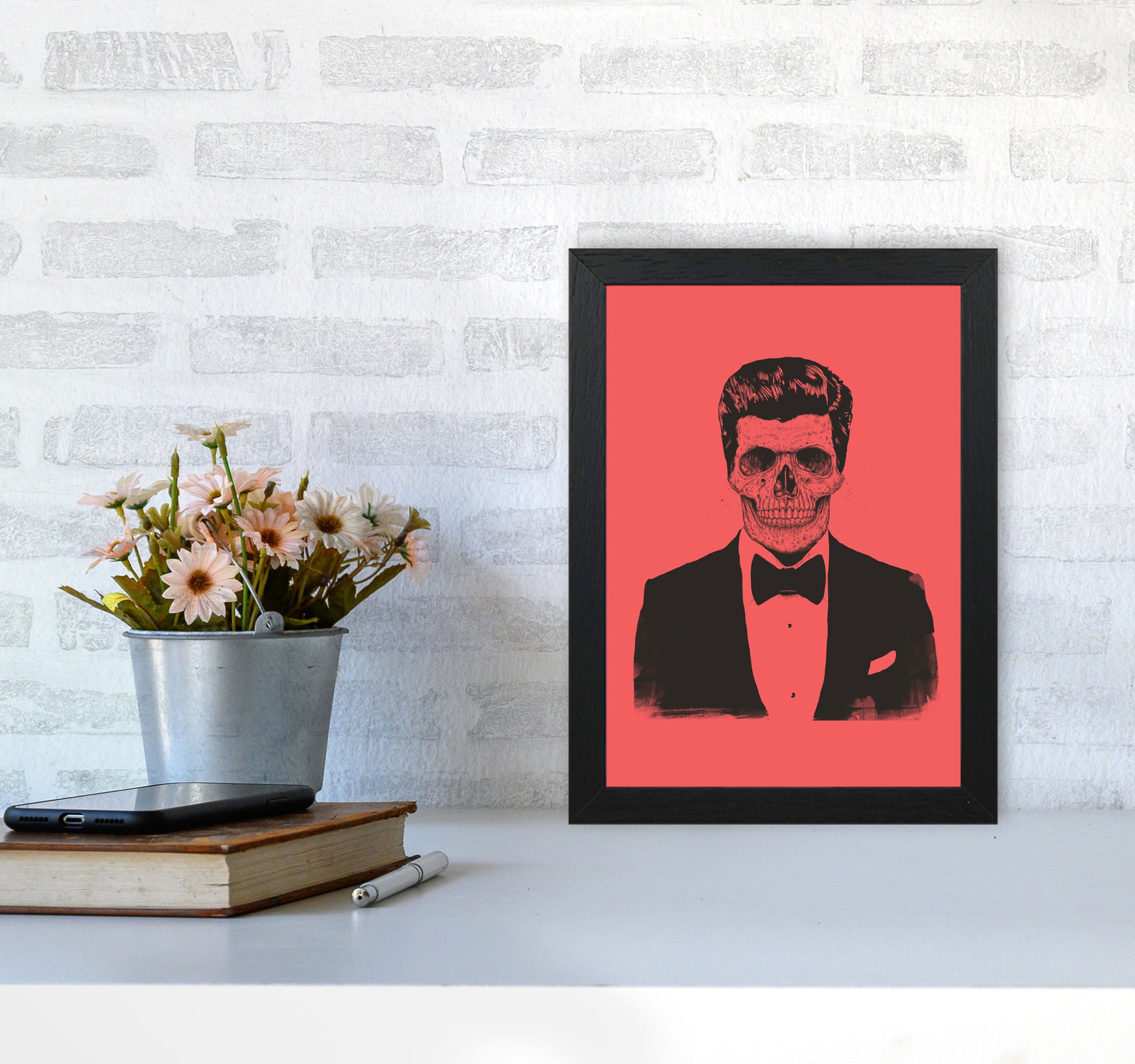 The Party Never Ends Art Print by Balaz Solti A4 White Frame