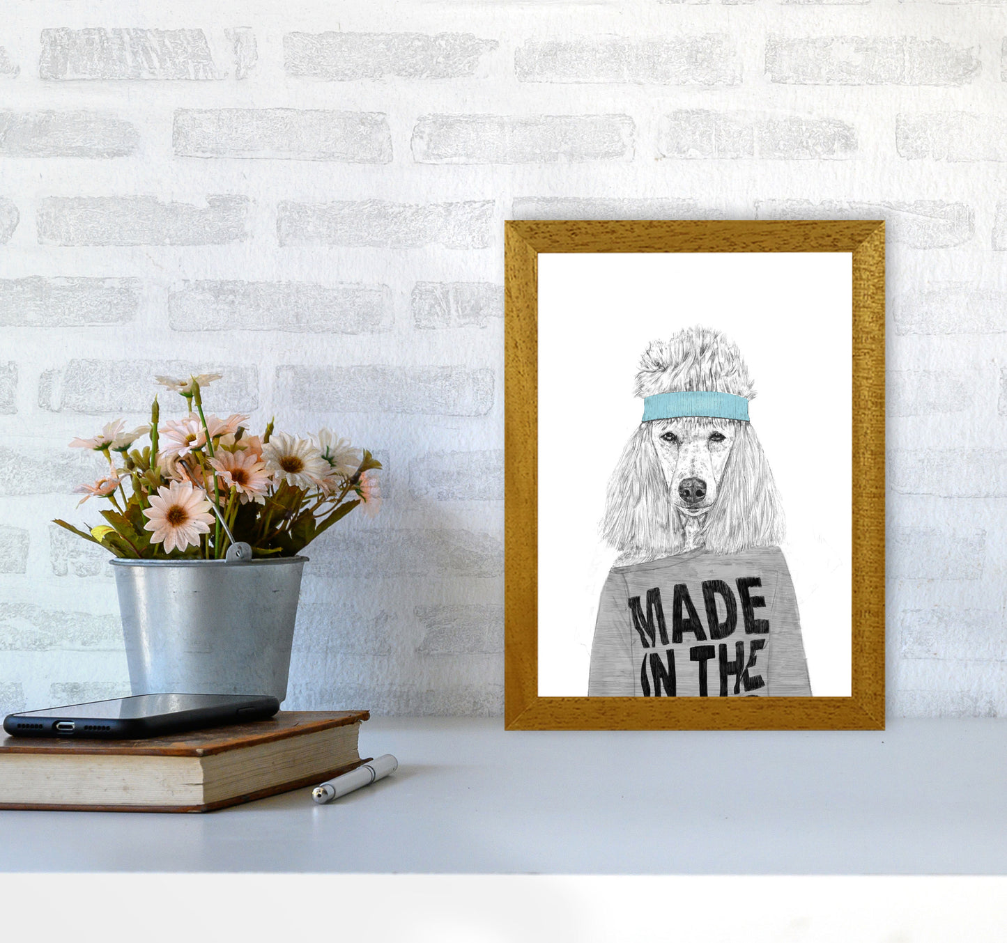 80's Bitch Dog Animal Modern Art Print by Balaz Solti A4 Print Only