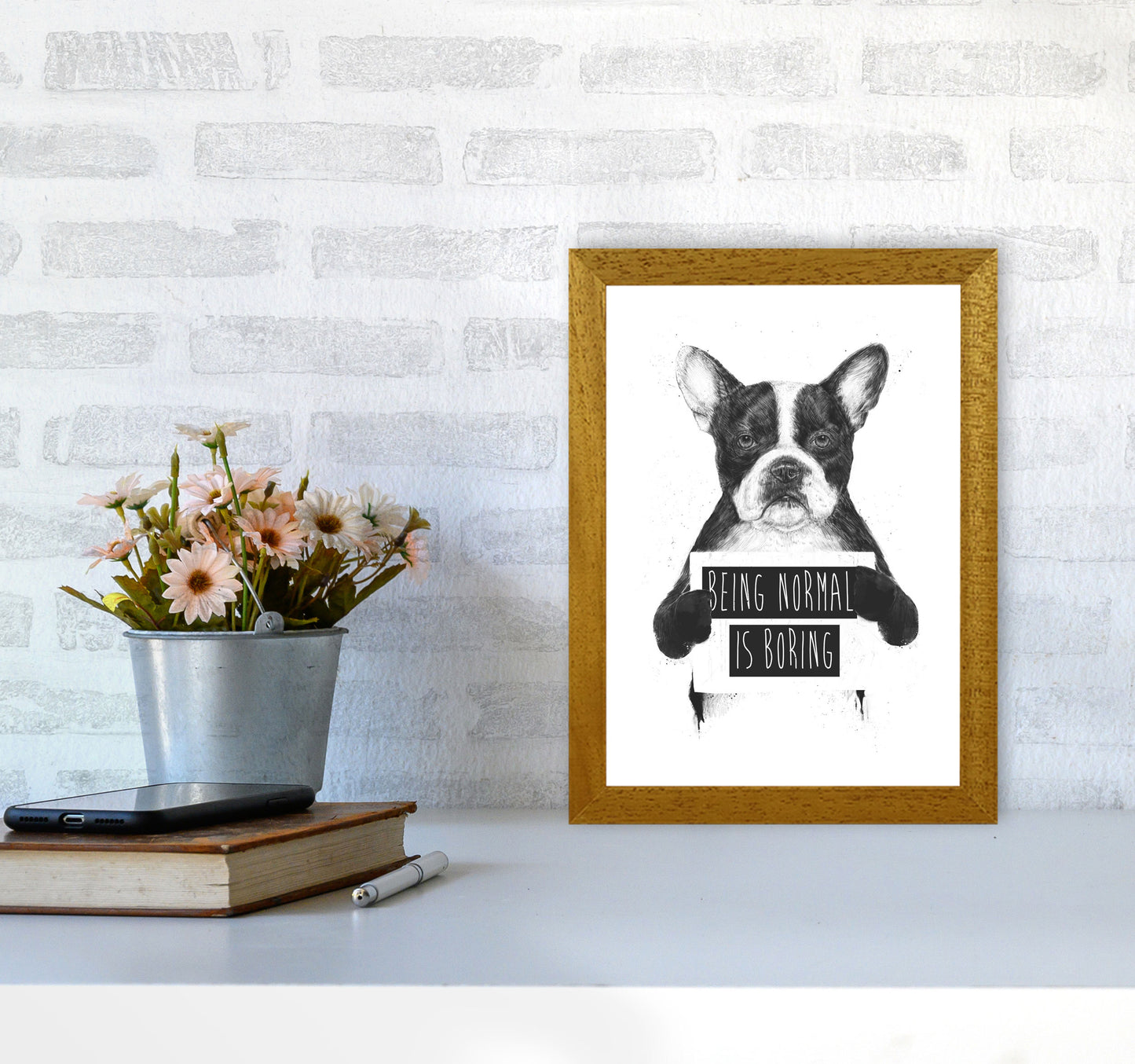 Being Normal Is Boring Animal Art Print by Balaz Solti A4 Print Only