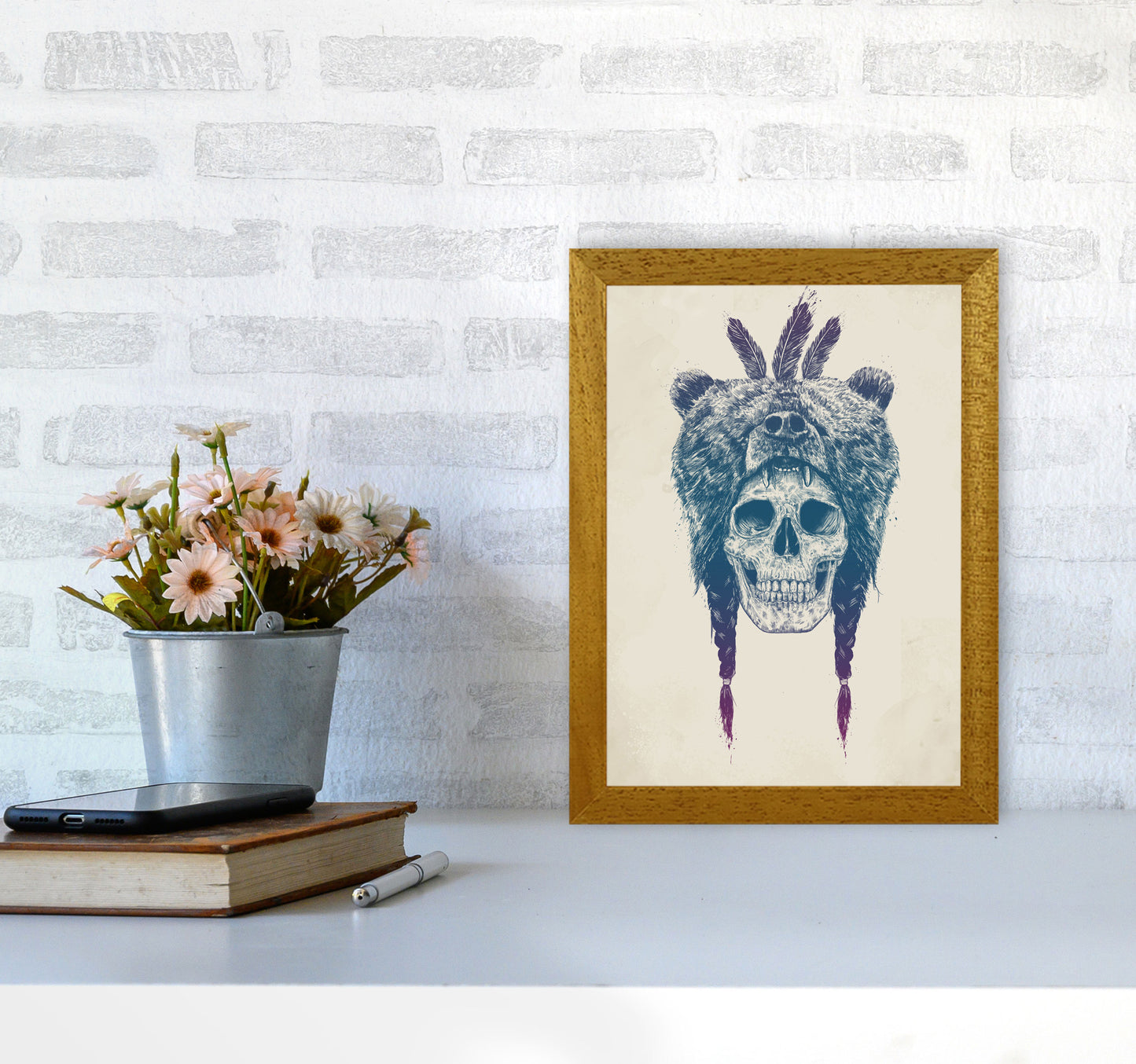 Dead Shaman Gothic Art Print by Balaz Solti A4 Print Only