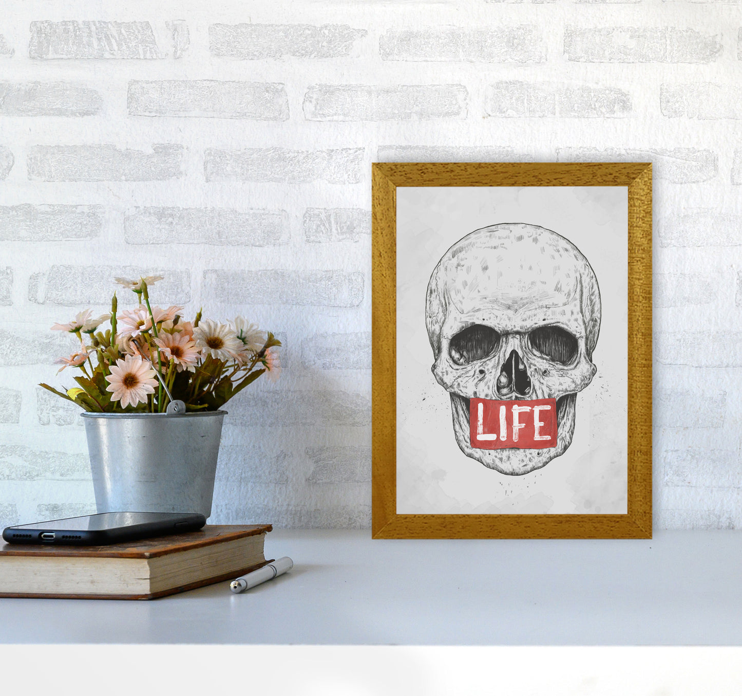 Skull Life Art Print by Balaz Solti A4 Print Only