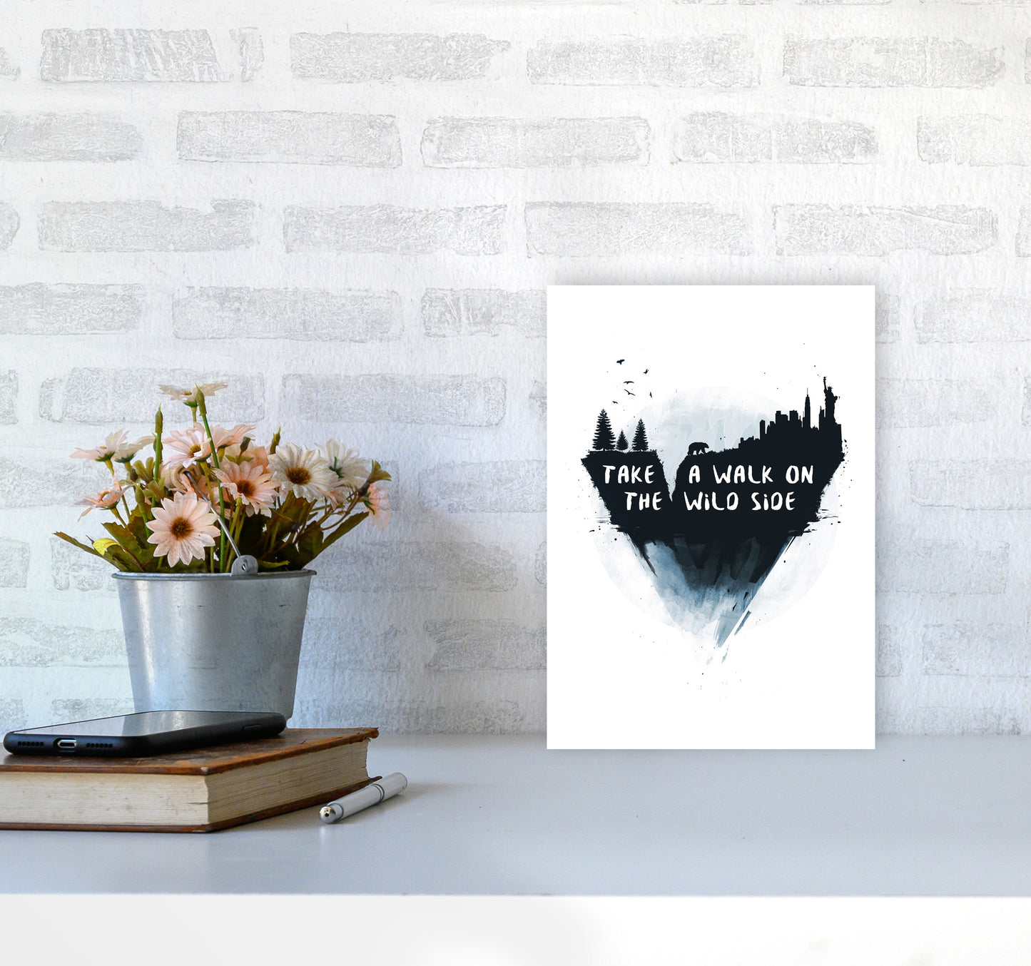 Walk On The Wild Side Art Print by Balaz Solti A4 Black Frame