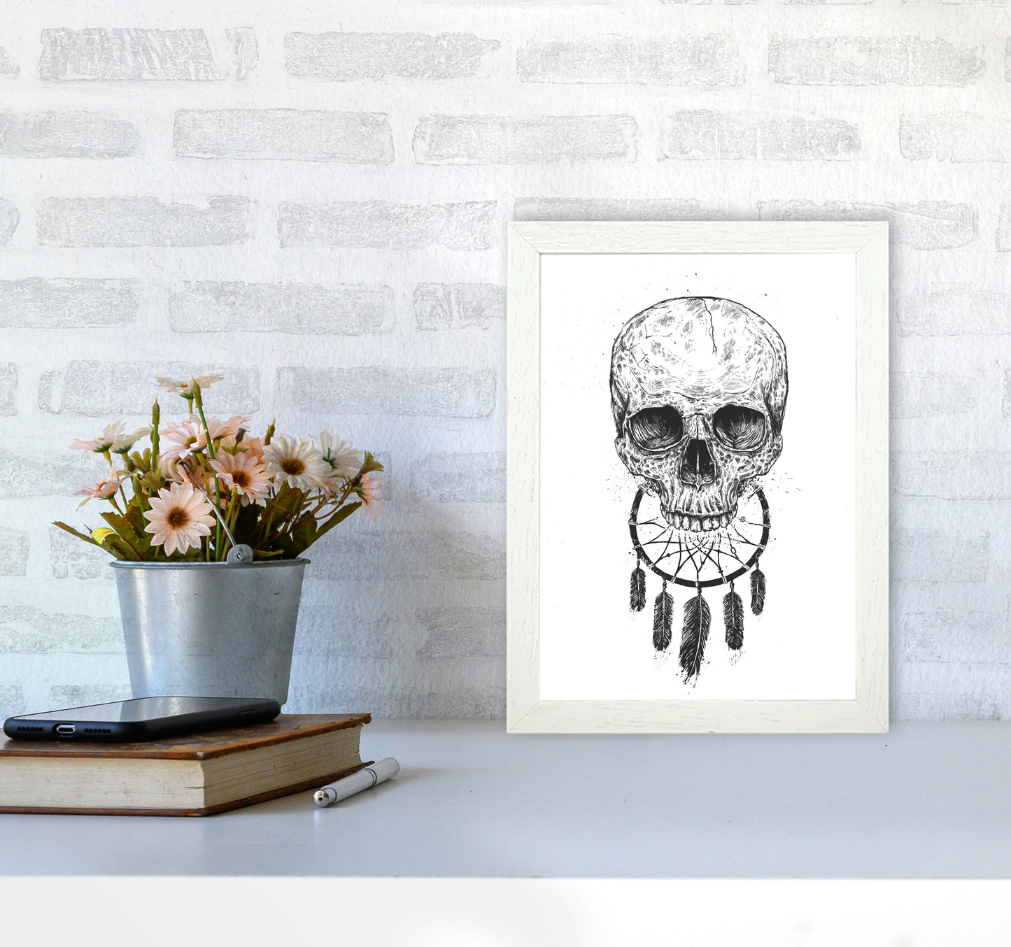 Dream Forever Gothic Art Print by Balaz Solti A4 Oak Frame