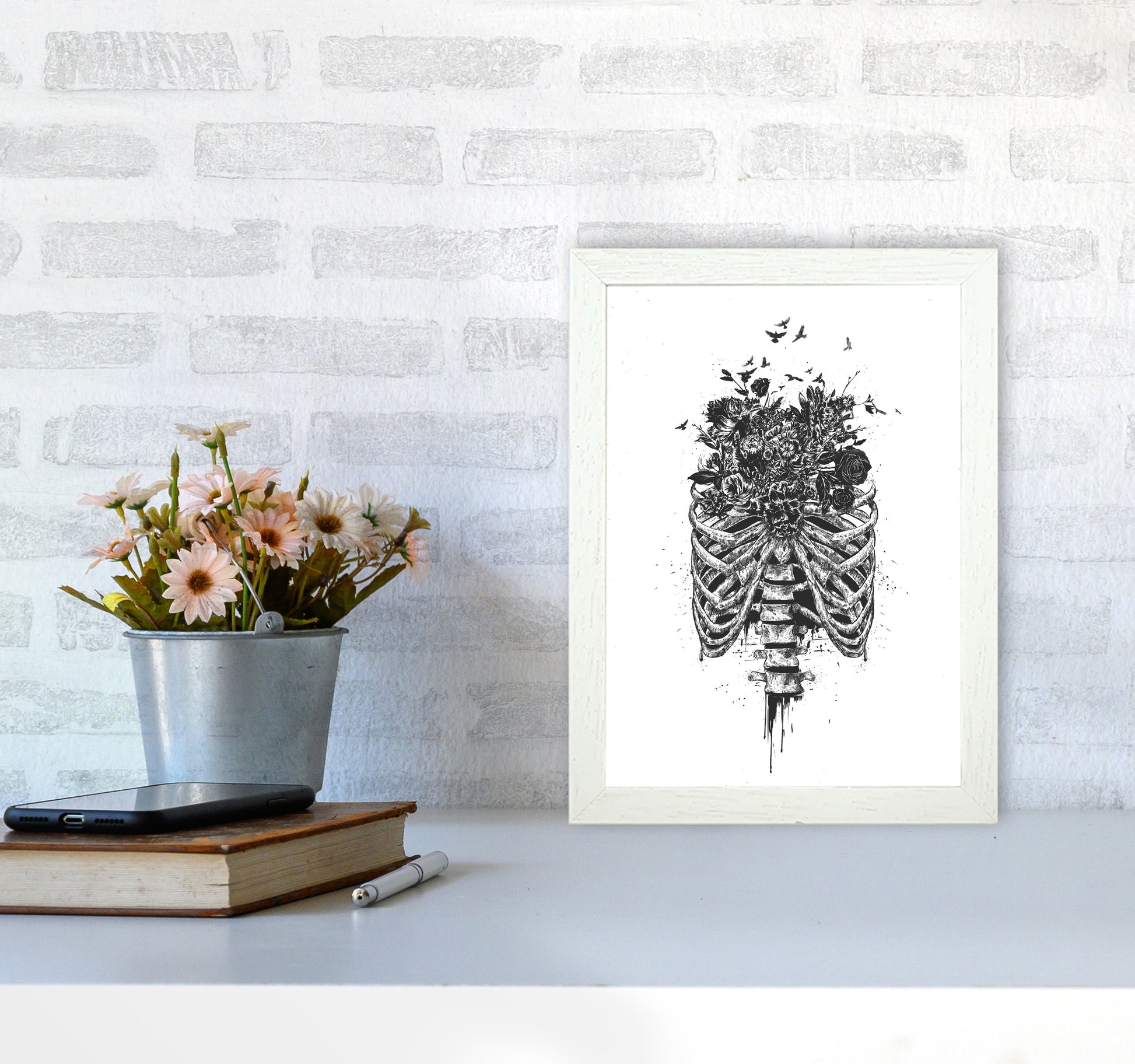 New Life Gothic Art Print by Balaz Solti A4 Oak Frame