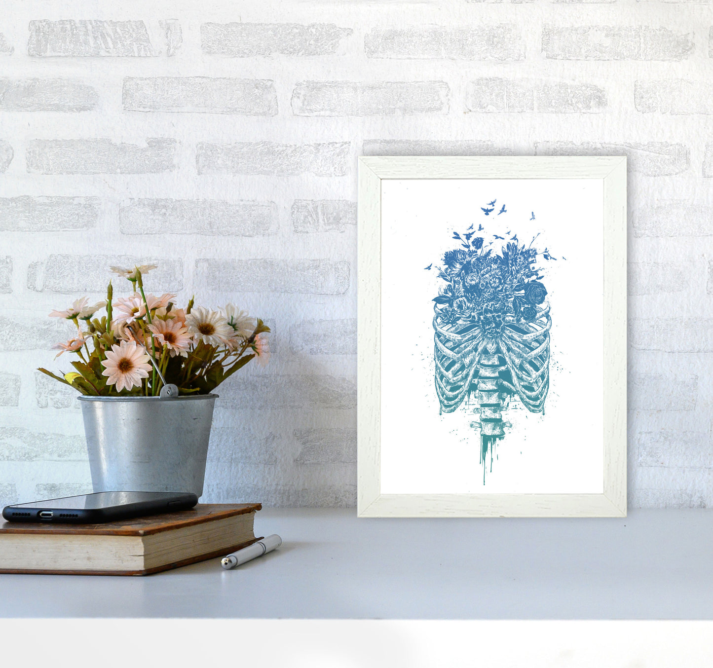 New Life II Gothic Art Print by Balaz Solti A4 Oak Frame