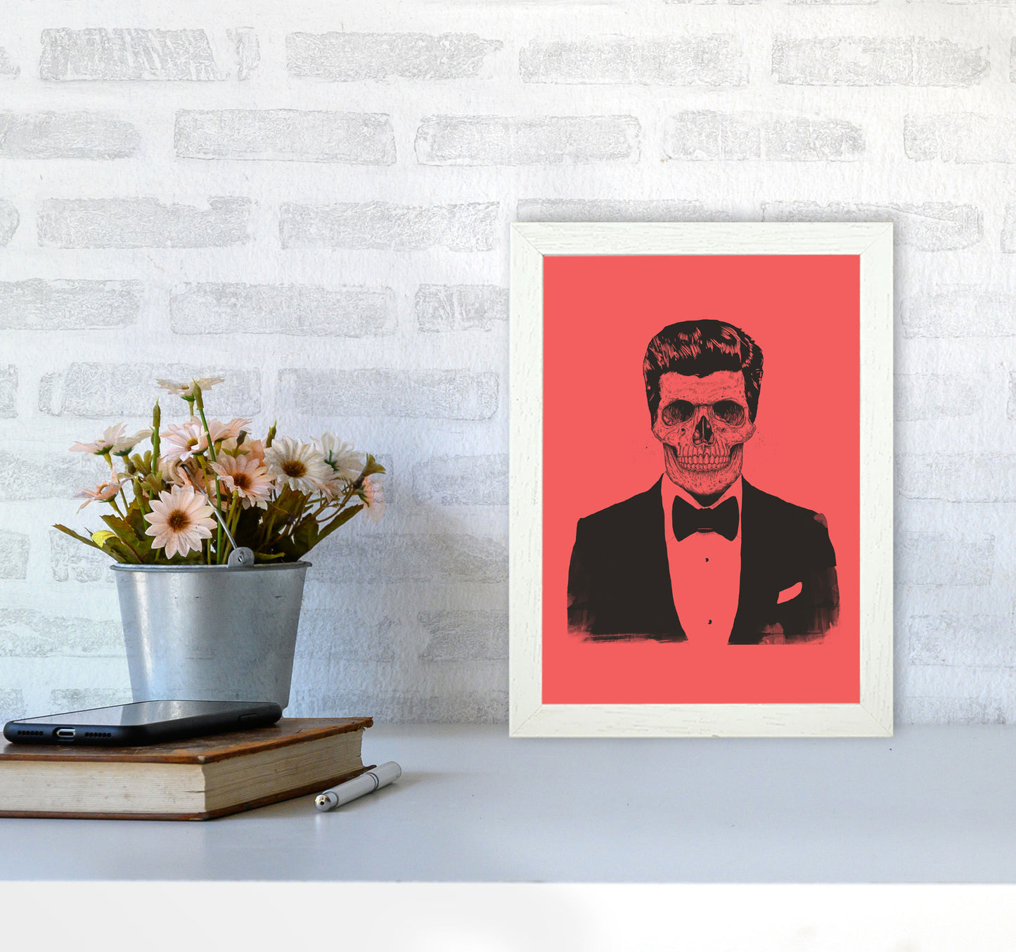 The Party Never Ends Art Print by Balaz Solti A4 Oak Frame