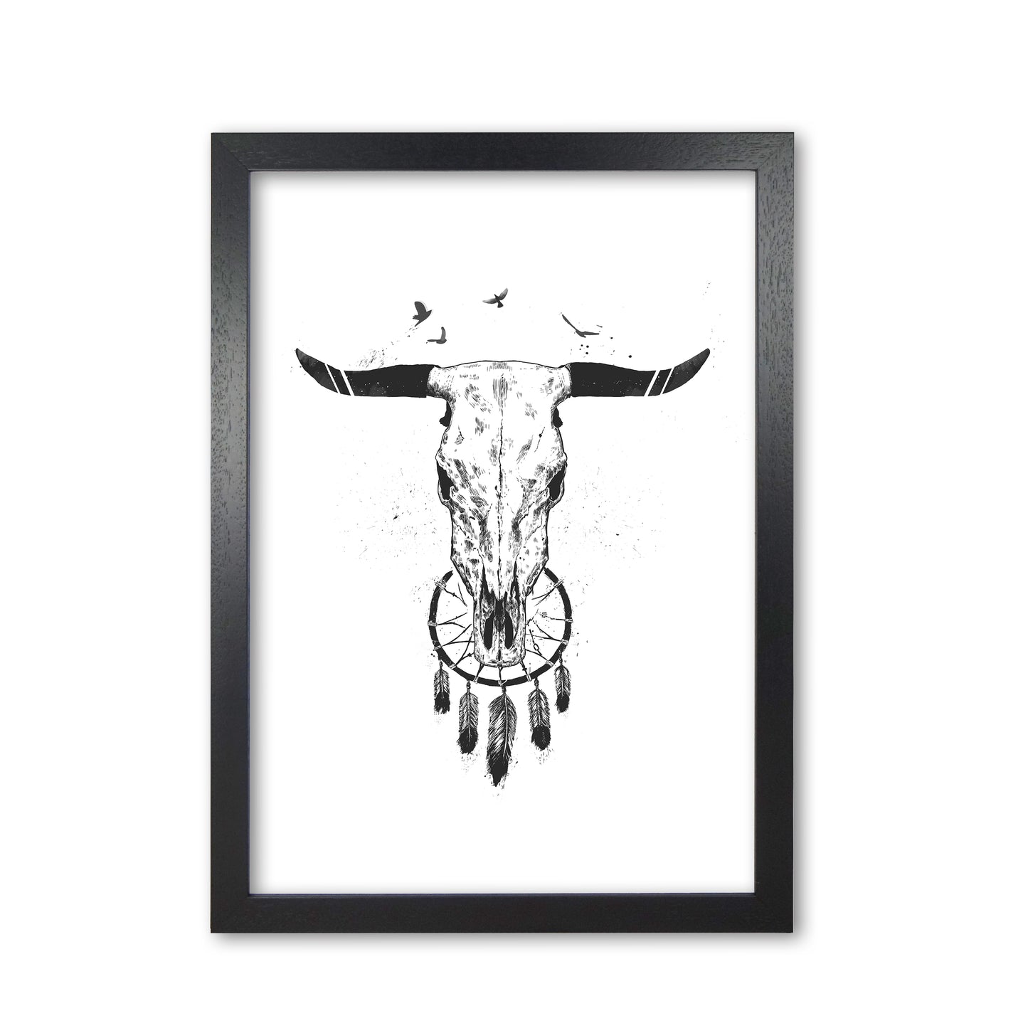 Beautiful Dream B&W Animal Art Print by Balaz Solti Black Grain
