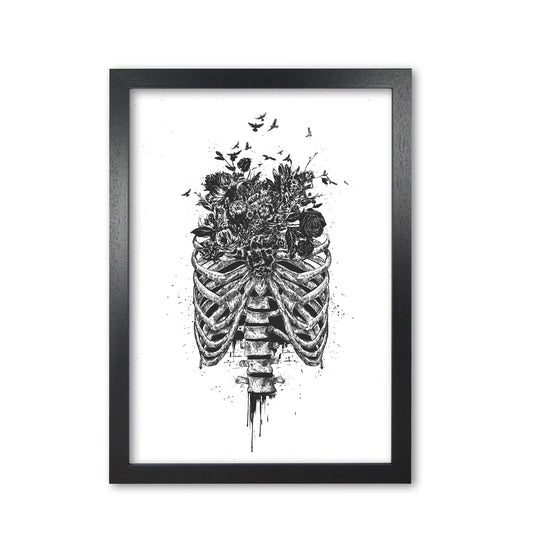 New Life Gothic Art Print by Balaz Solti Black Grain