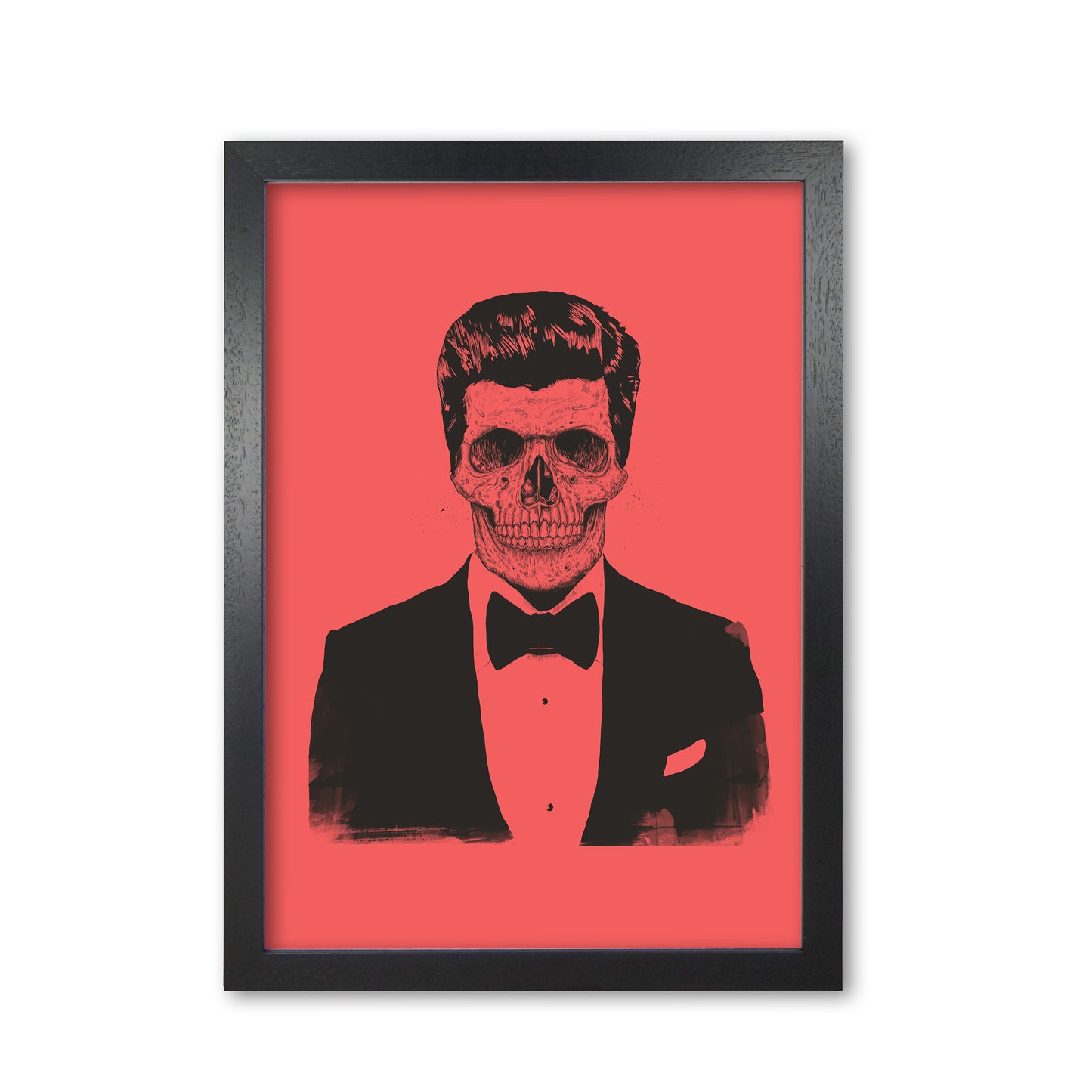 The Party Never Ends Art Print by Balaz Solti Black Grain