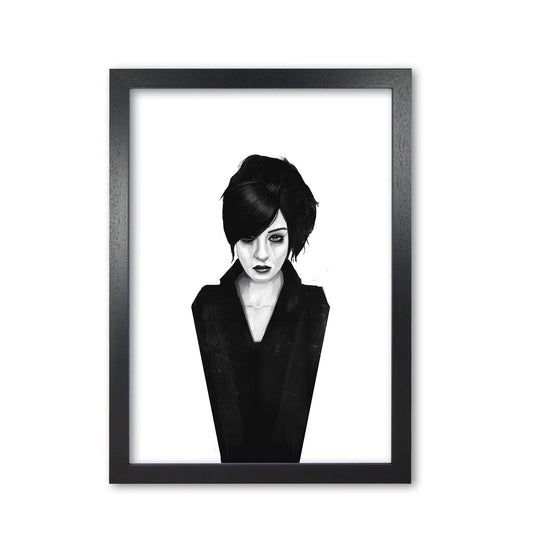 The Widow Art Print by Balaz Solti Black Grain