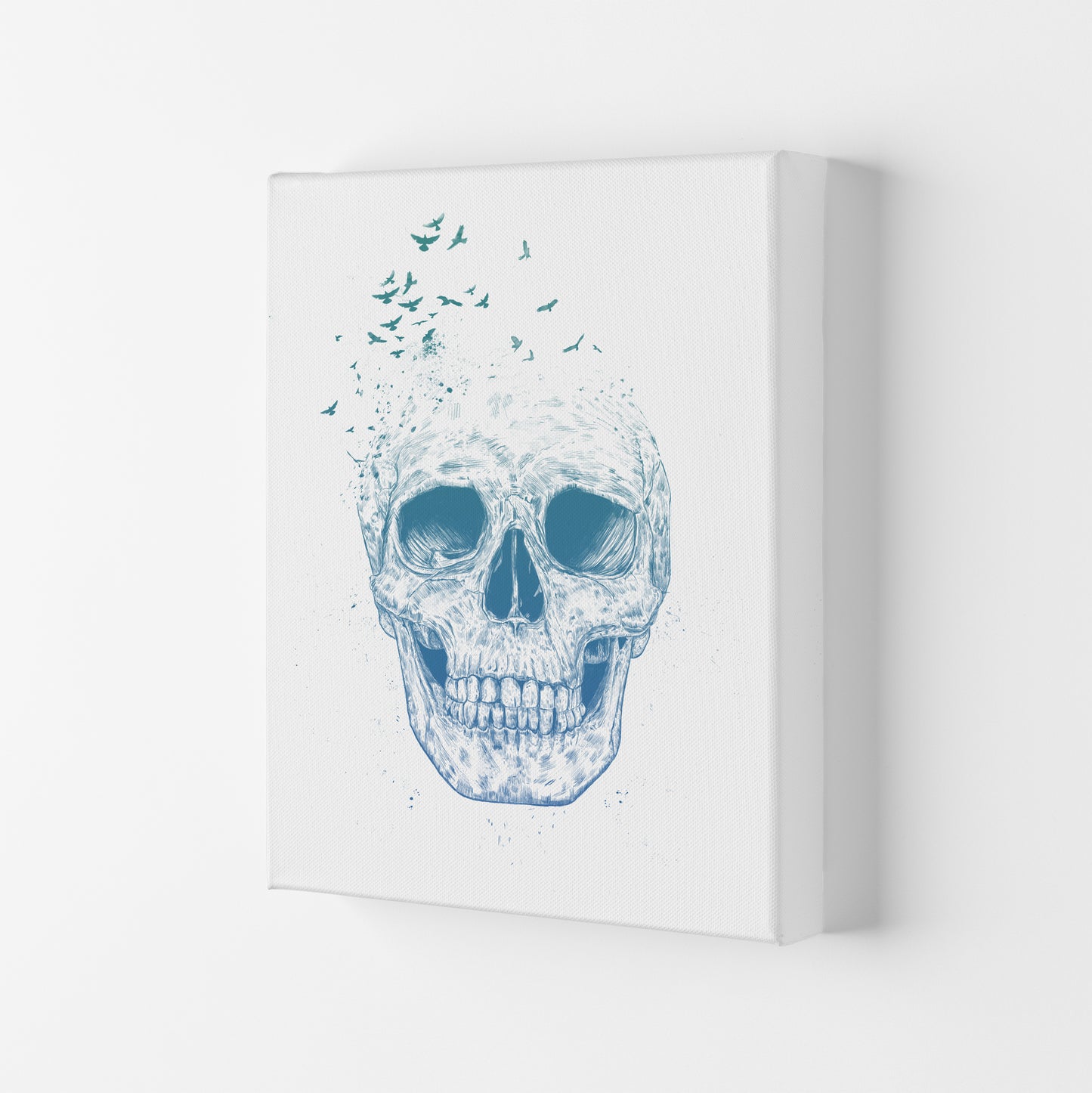 Let Them Fly Skull Gothic Art Print by Balaz Solti Canvas