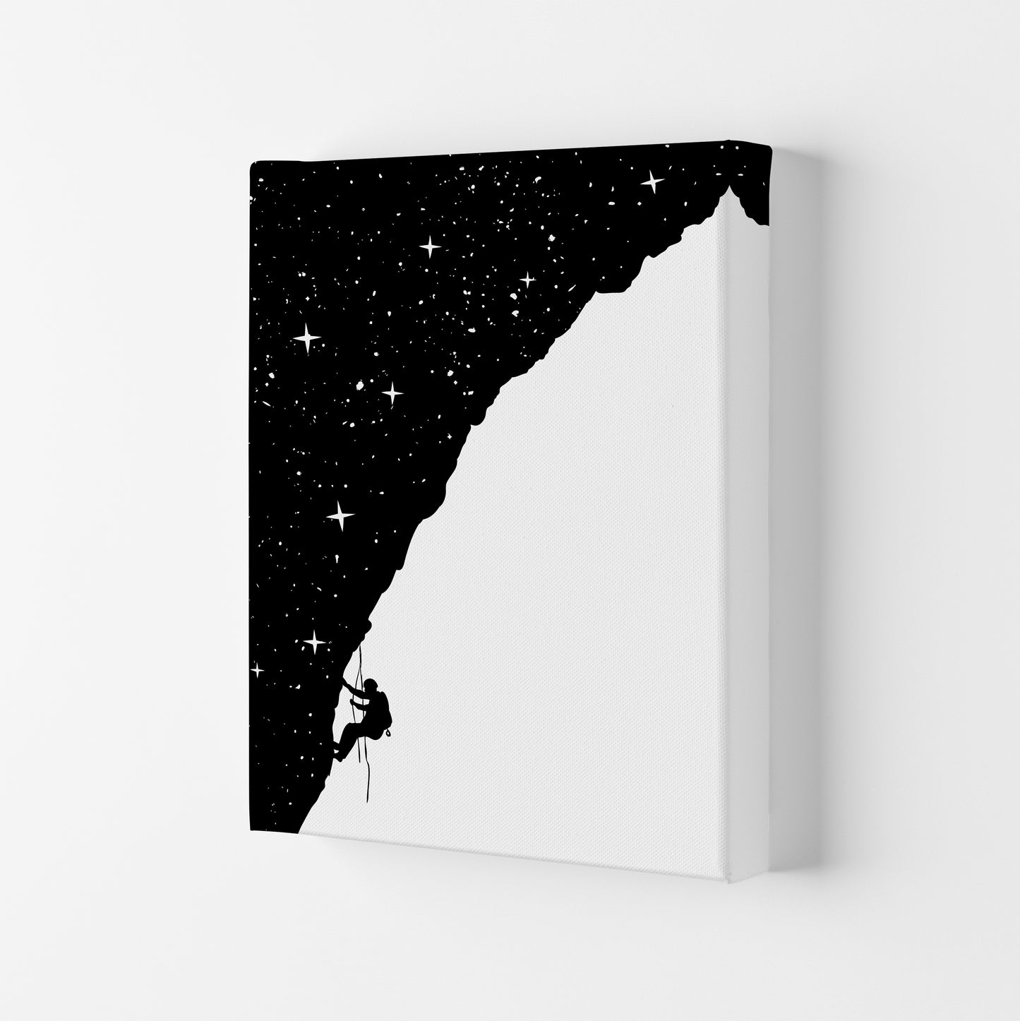 Night Climber B&W Art Print by Balaz Solti Canvas