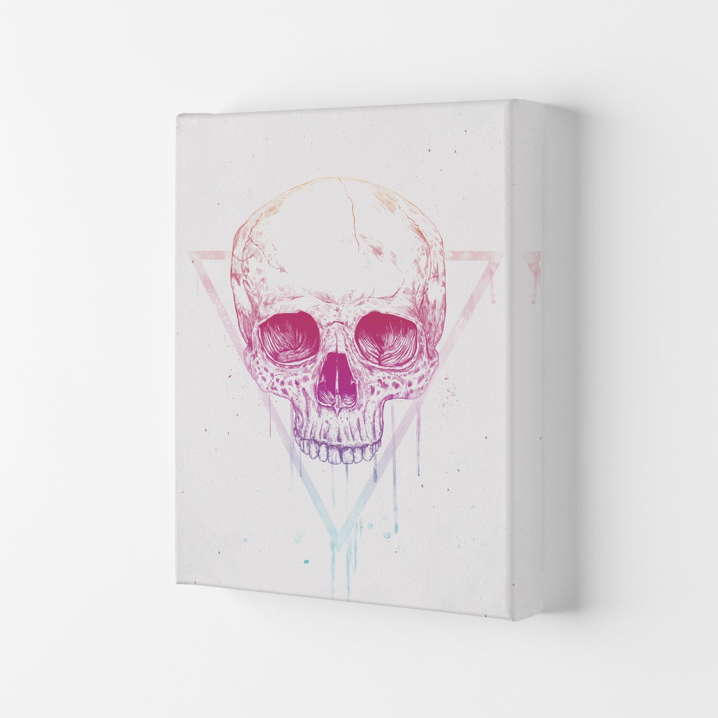 Skull In Triangle Art Print by Balaz Solti Canvas
