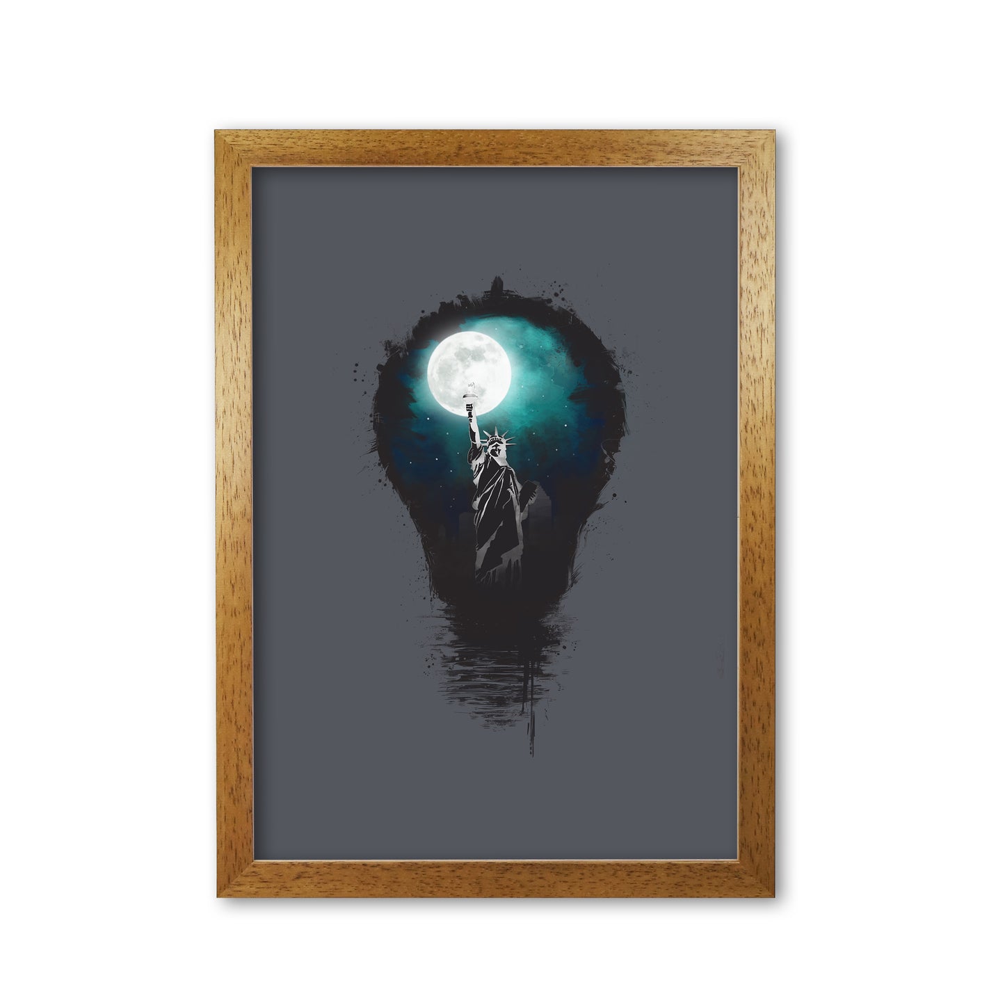 Big City Lights Art Print by Balaz Solti Oak Grain