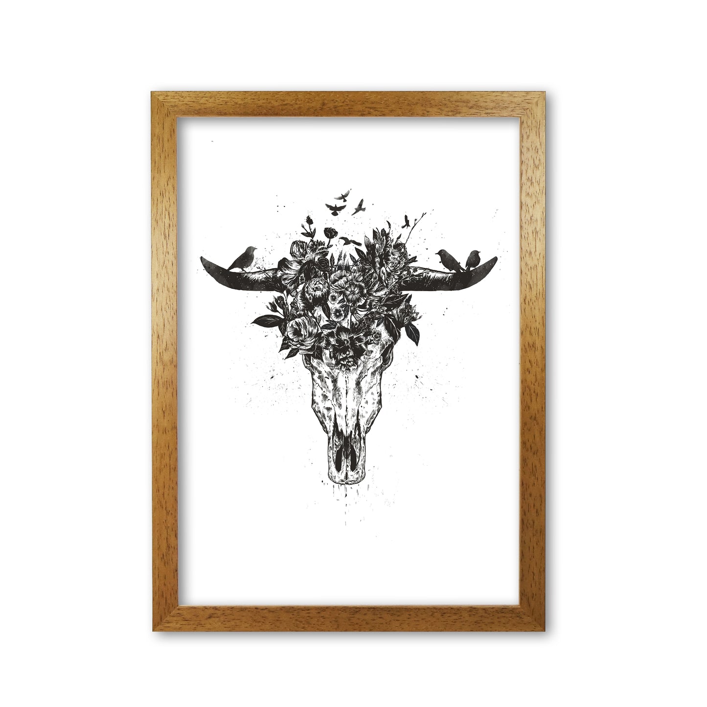 Dead Summer B&W Animal Art Print by Balaz Solti Oak Grain