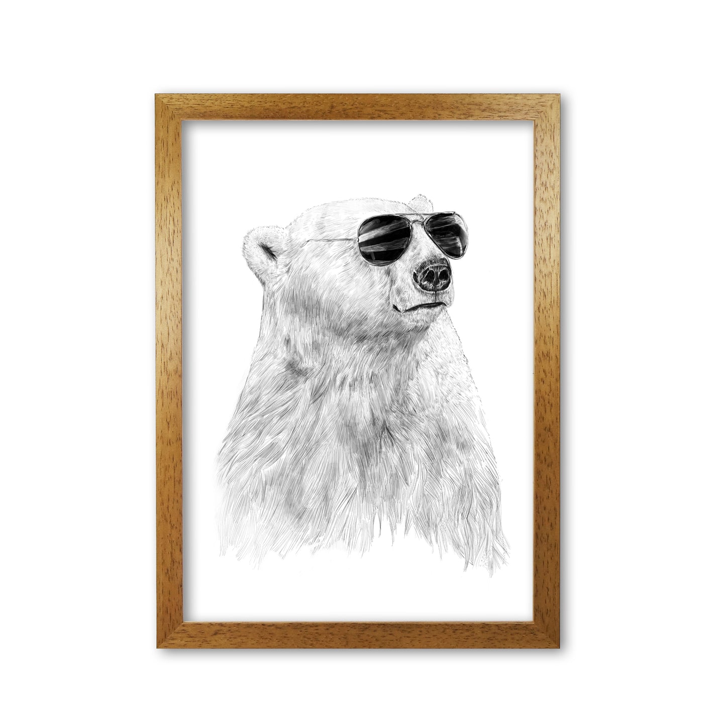 Don't Let The Sun Go Down Bear Animal Art Print by Balaz Solti Oak Grain