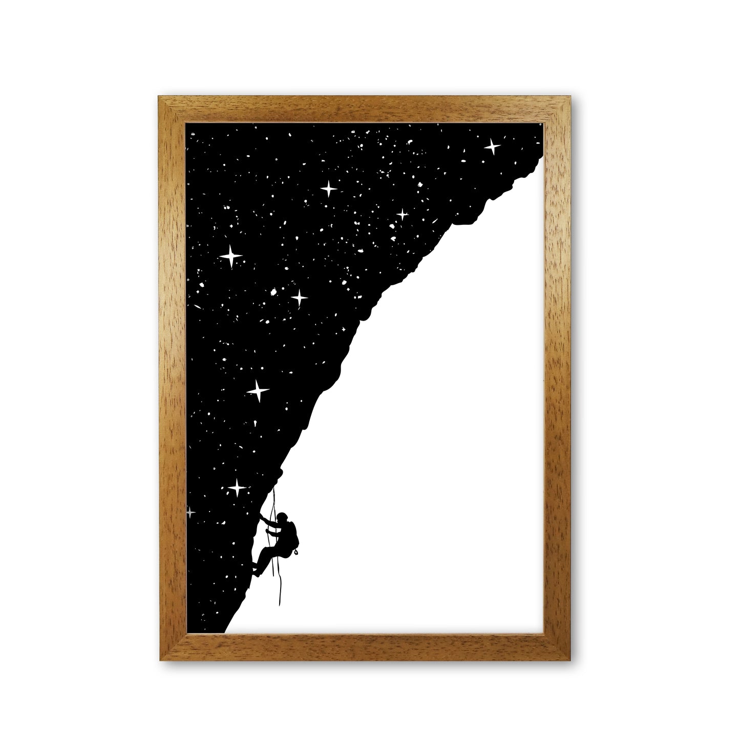 Night Climber B&W Art Print by Balaz Solti Oak Grain