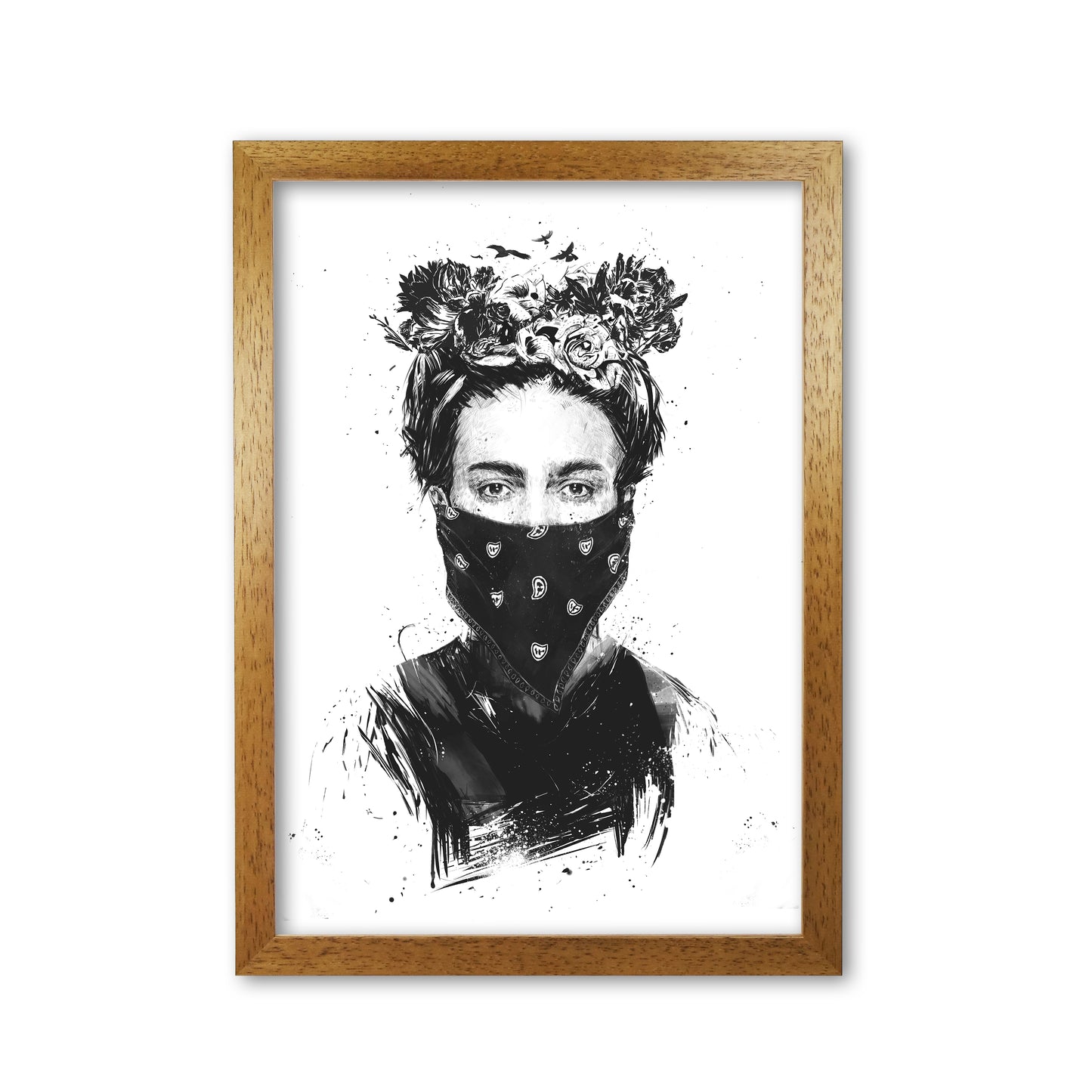 Rebel Girl Art Print by Balaz Solti Oak Grain