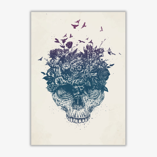 My Head Is A Jungle Skull Art Print by Balaz Solti Print Only