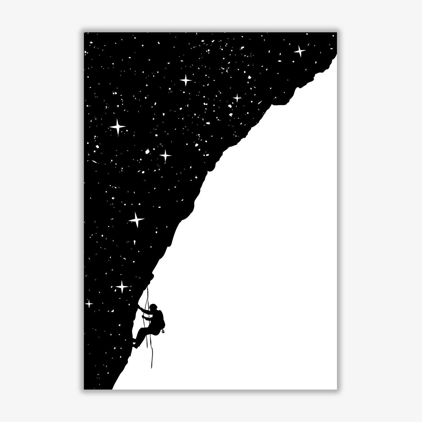 Night Climber B&W Art Print by Balaz Solti Print Only