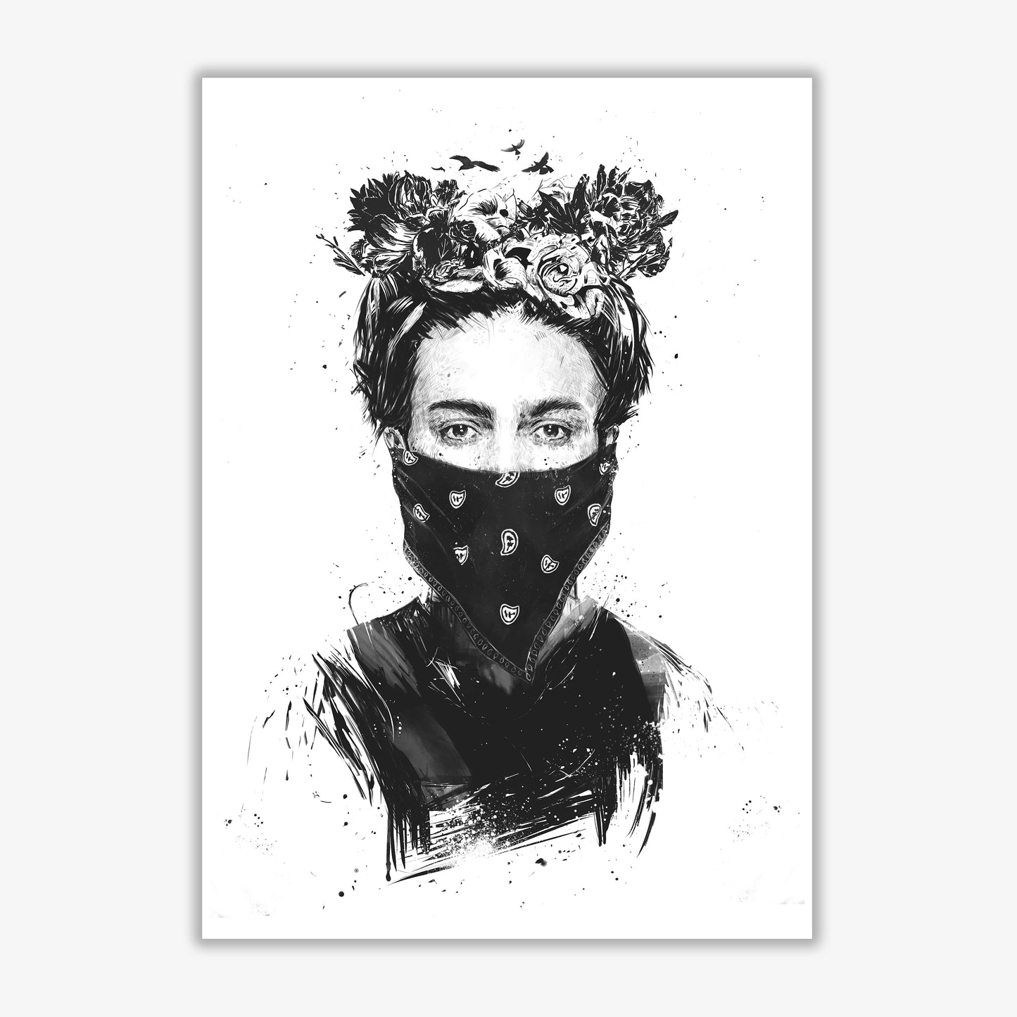 Rebel Girl Art Print by Balaz Solti Print Only