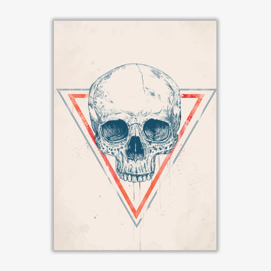 Skull In Triangles Art Print by Balaz Solti Print Only