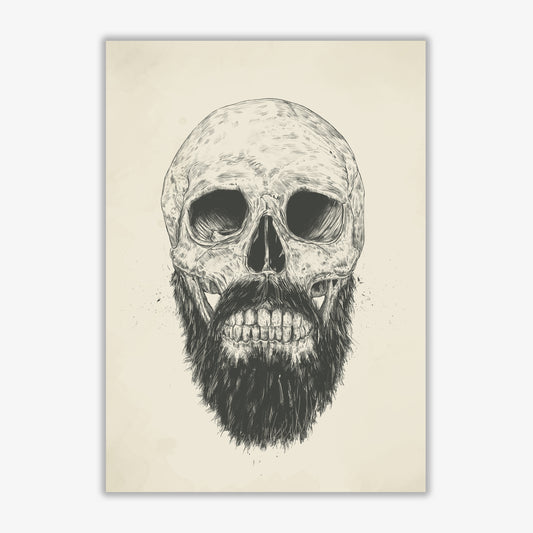 The Beards Not Dead Skull Art Print by Balaz Solti Print Only
