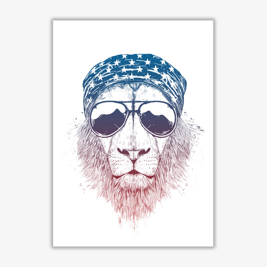 Wild Lion Colour Animal Art Print by Balaz Solti Print Only