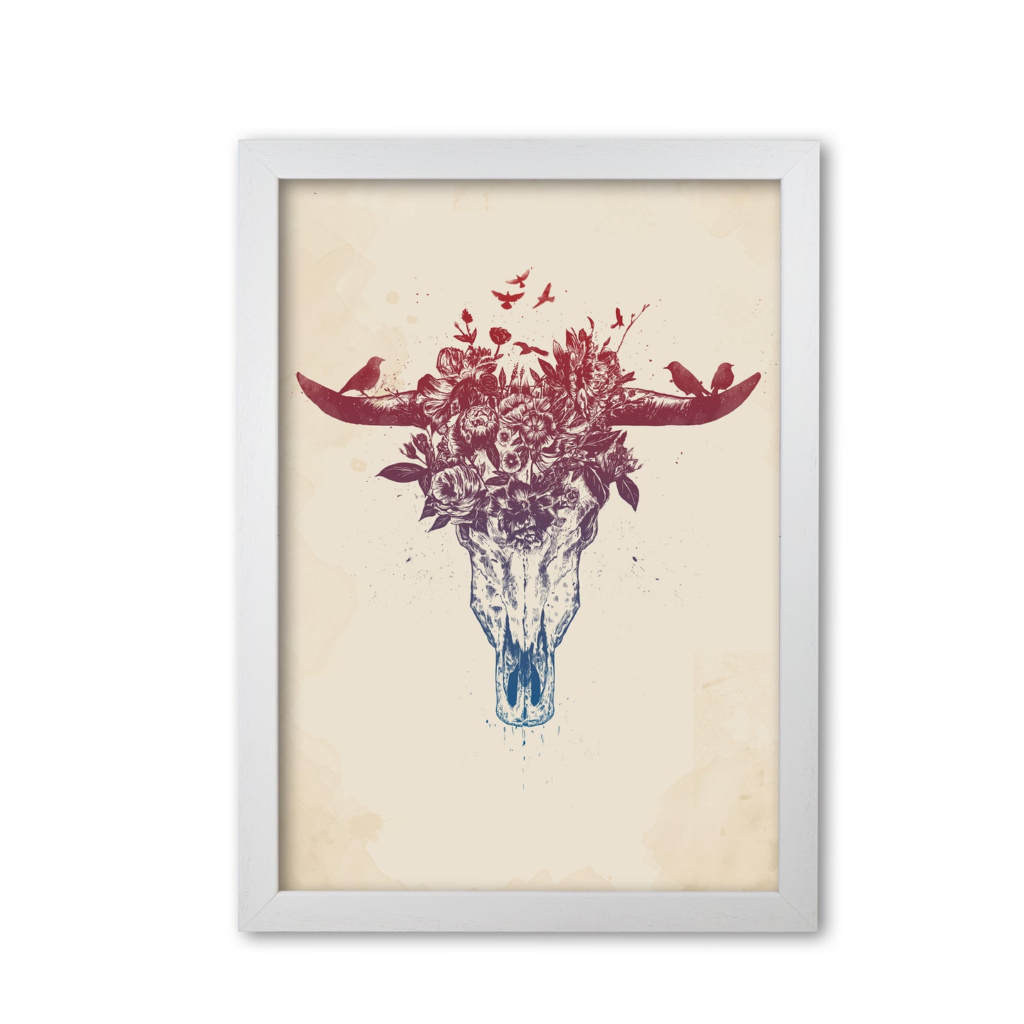 Dead Summer Animal Art Print by Balaz Solti White Grain