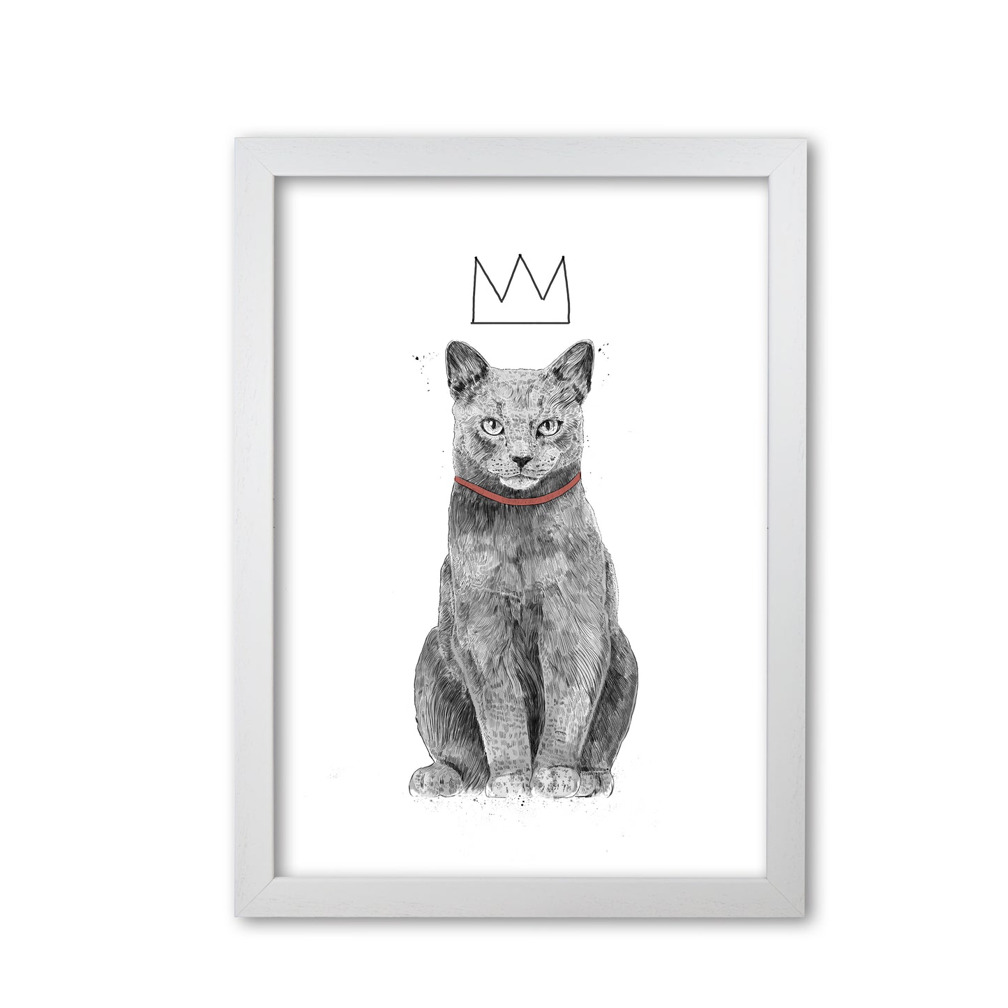 King Of Everything Animal Art Print by Balaz Solti White Grain