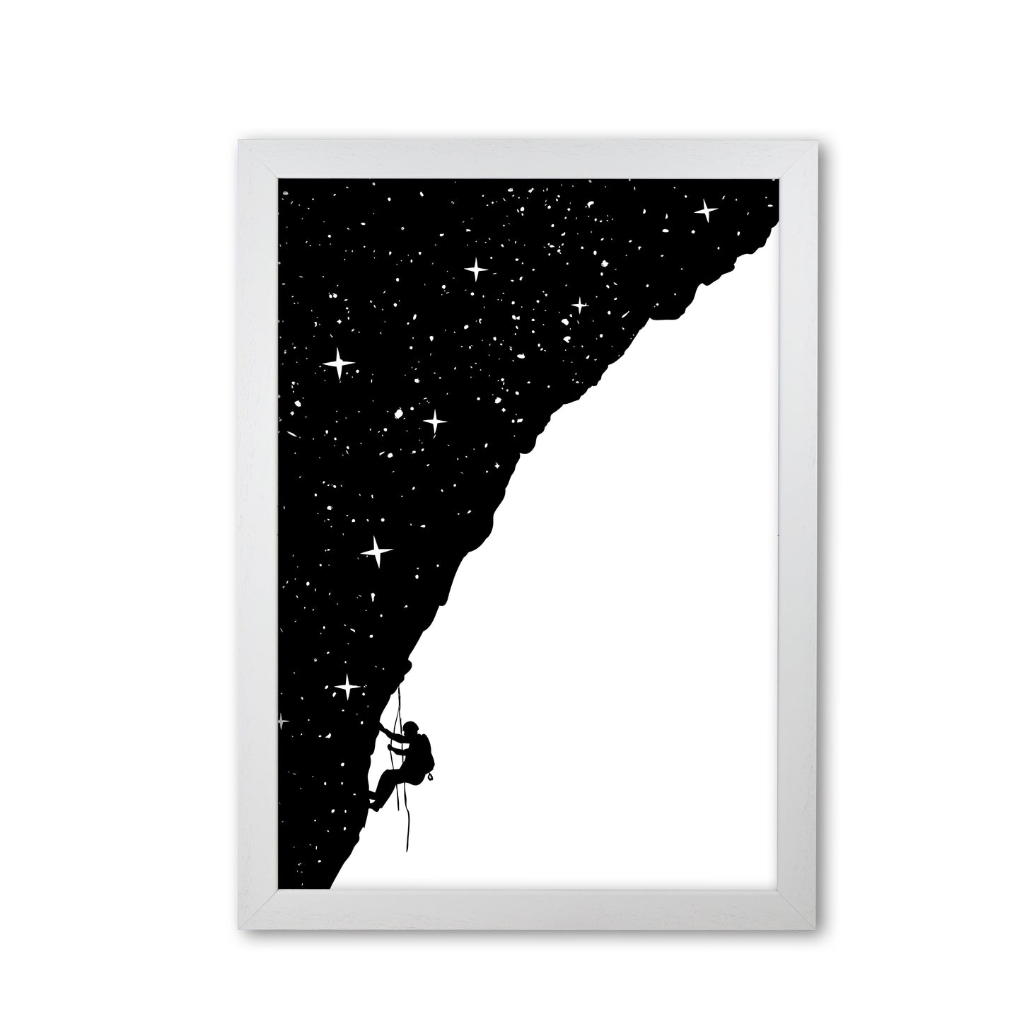 Night Climber B&W Art Print by Balaz Solti White Grain