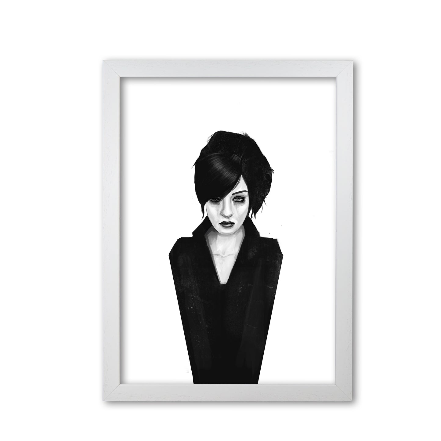 The Widow Art Print by Balaz Solti White Grain