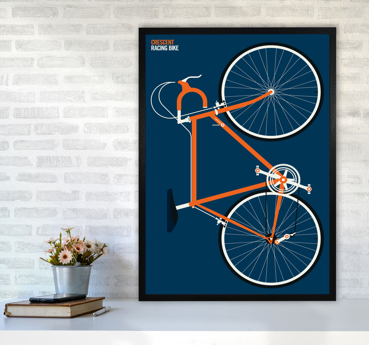 Icons Cresecent Full Art Print by Bo Lundberg A1 White Frame