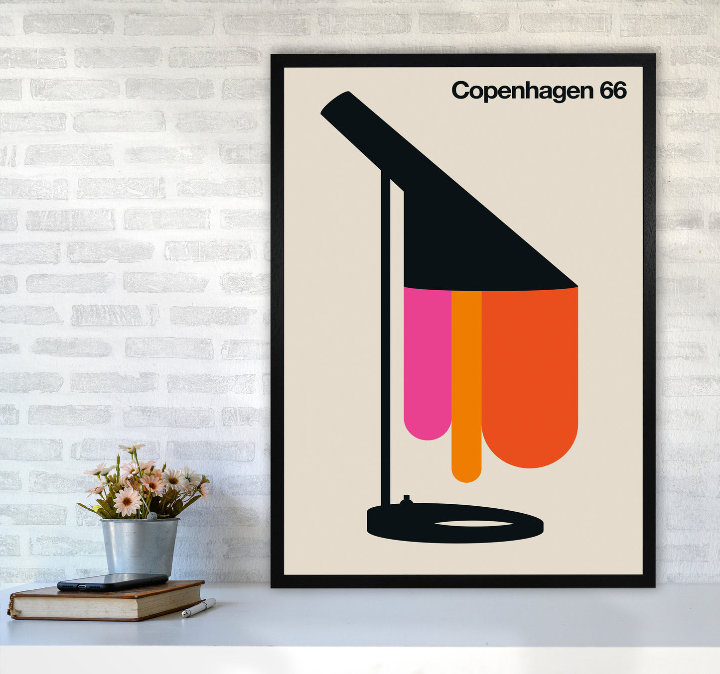 Copenhagen 66 Art Print by Bo Lundberg A1 White Frame