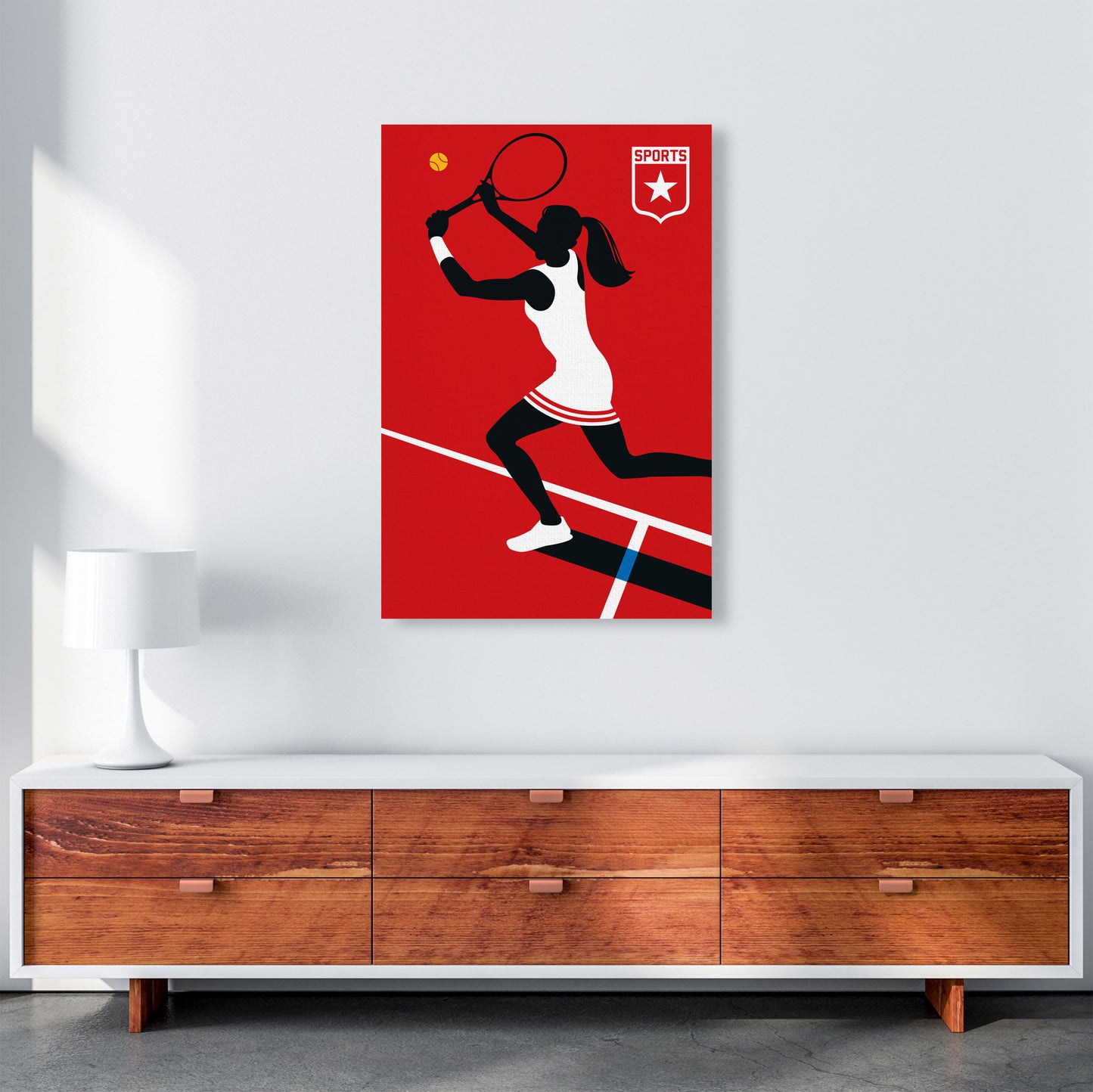 Tennis Art Print by Bo Lundberg A1 Canvas