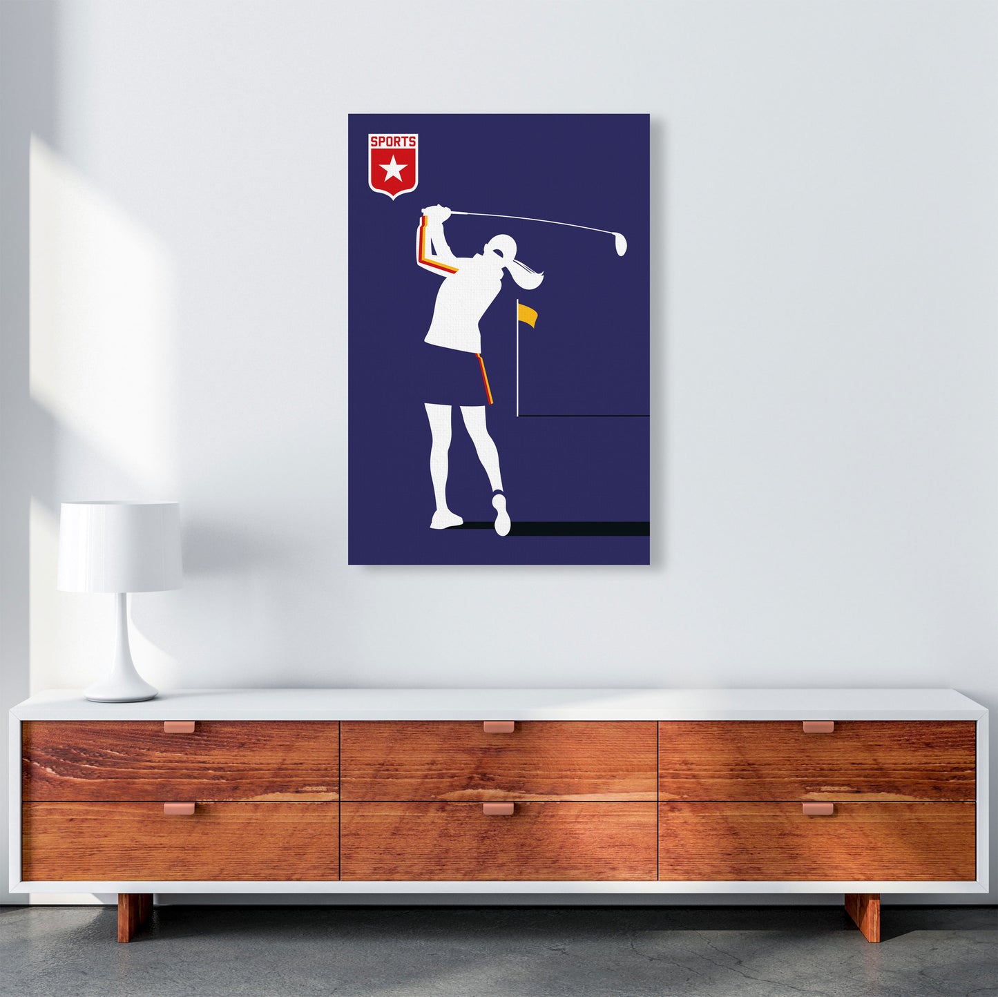 Golf Blue Art Print by Bo Lundberg A1 Canvas